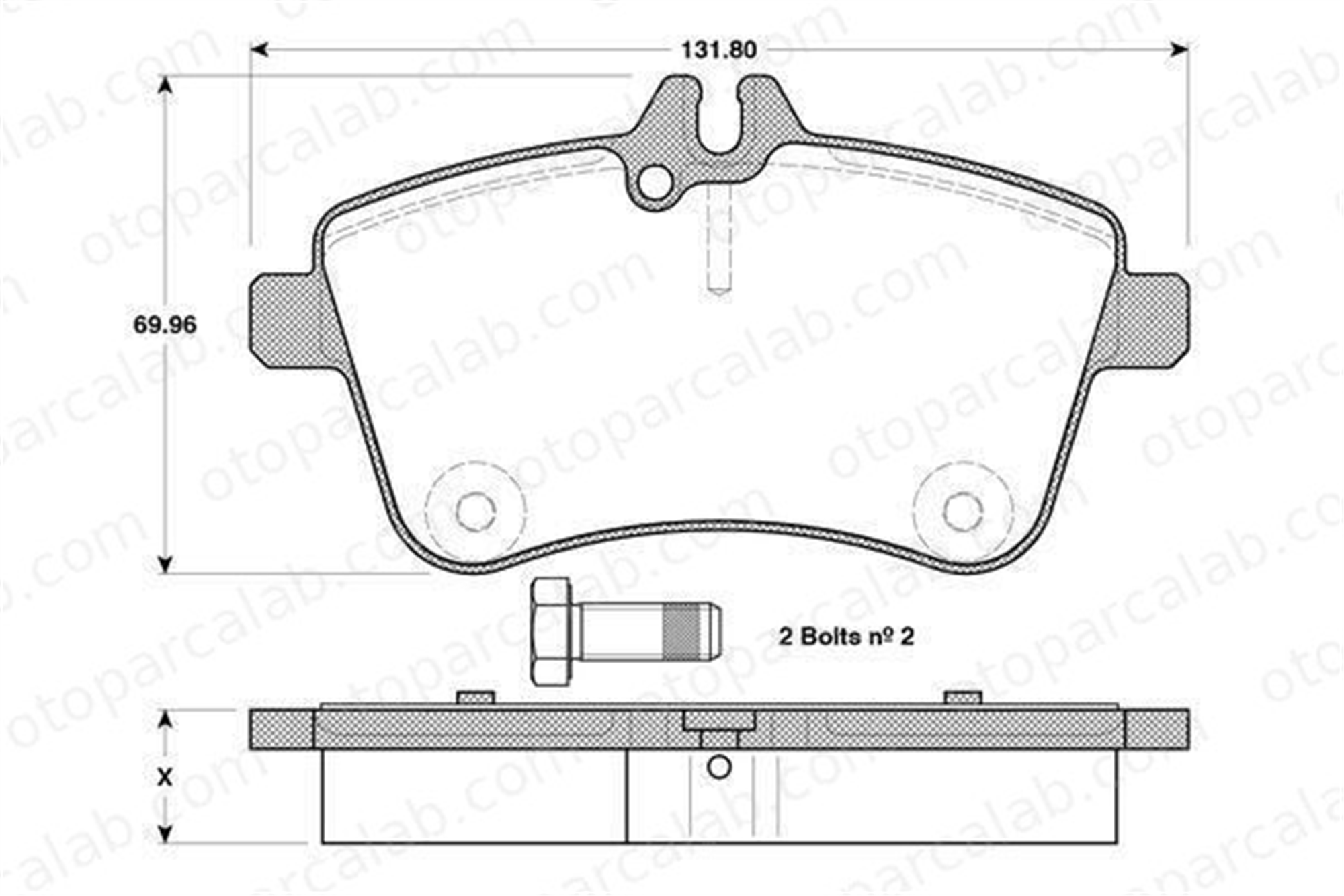 VALEO 670795 Fren Disk Balata Ön MERCEDES-BENZ B-SERISI Sports Tourer A-SERISI 1694200120 1694200820