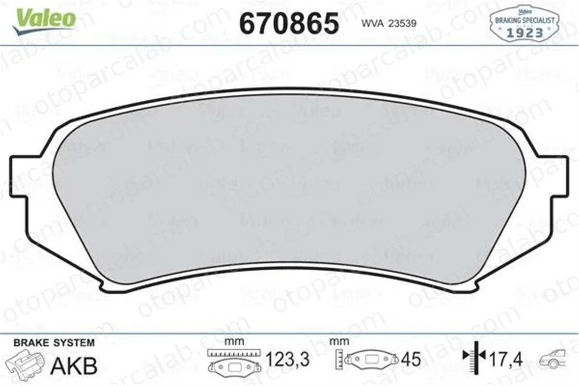 VALEO 670865 Fren Disk Balata Arka TOYOTA LAND CRUISER 100 LEXUS LX 446660070 446660110