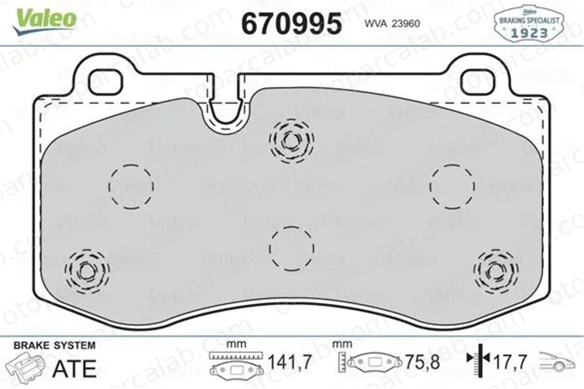 VALEO 670995 Fren Disk Balata Ön MERCEDES-BENZ S-SERISI SL A0044208020 A0054207820