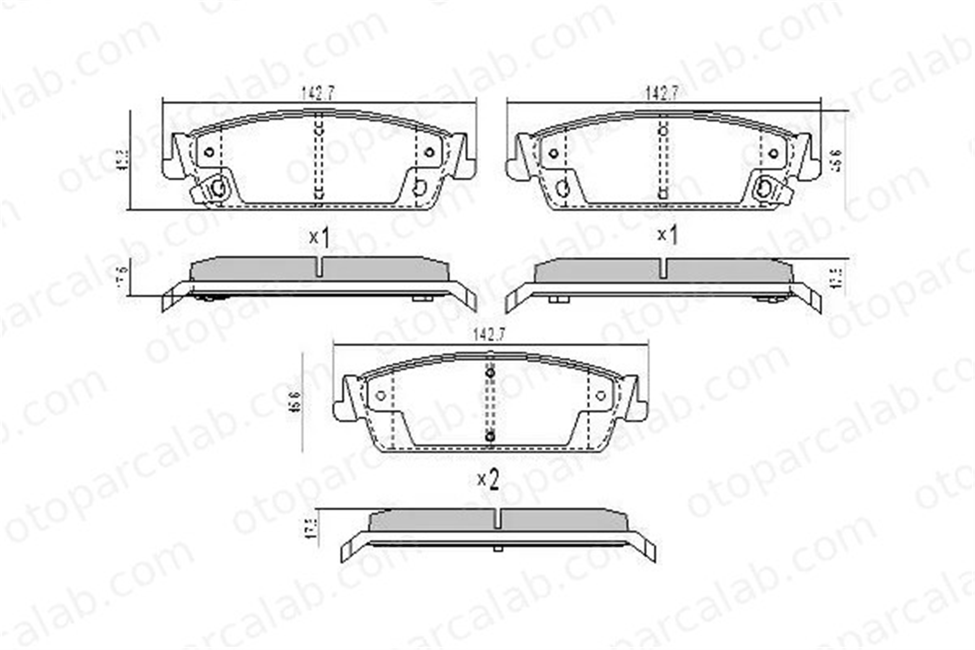 VALEO 671260 Fren Disk Balata Arka CHEVROLET TAHOE CADILLAC ESCALADE 15792633 19329677
