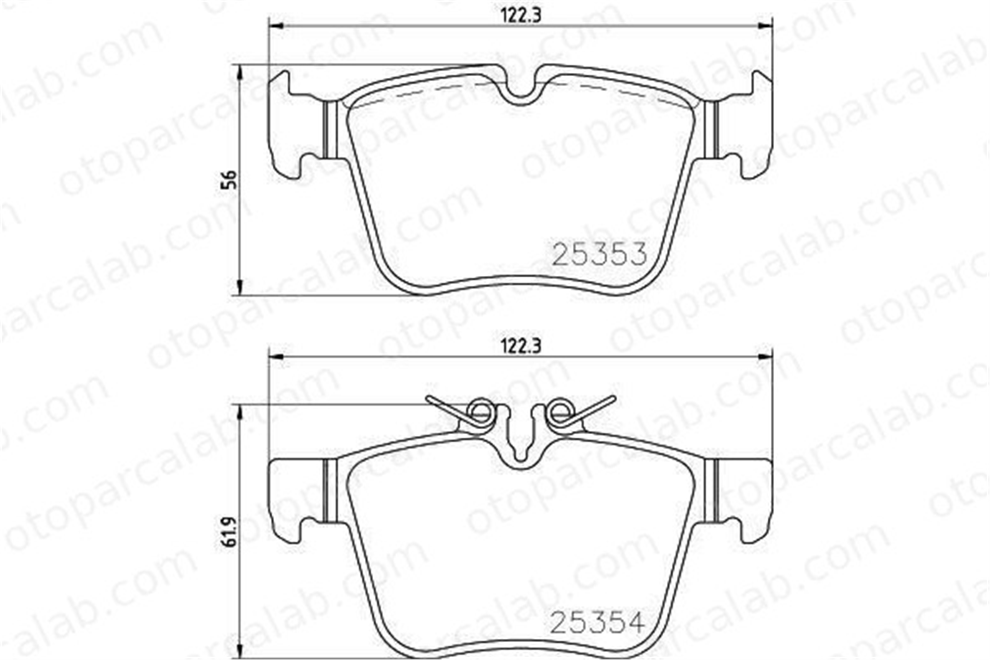 VALEO 671489 Fren Disk Balata Arka MERCEDES-BENZ C-SERISI C-SERISI T-Model A0004203602 A0084201320