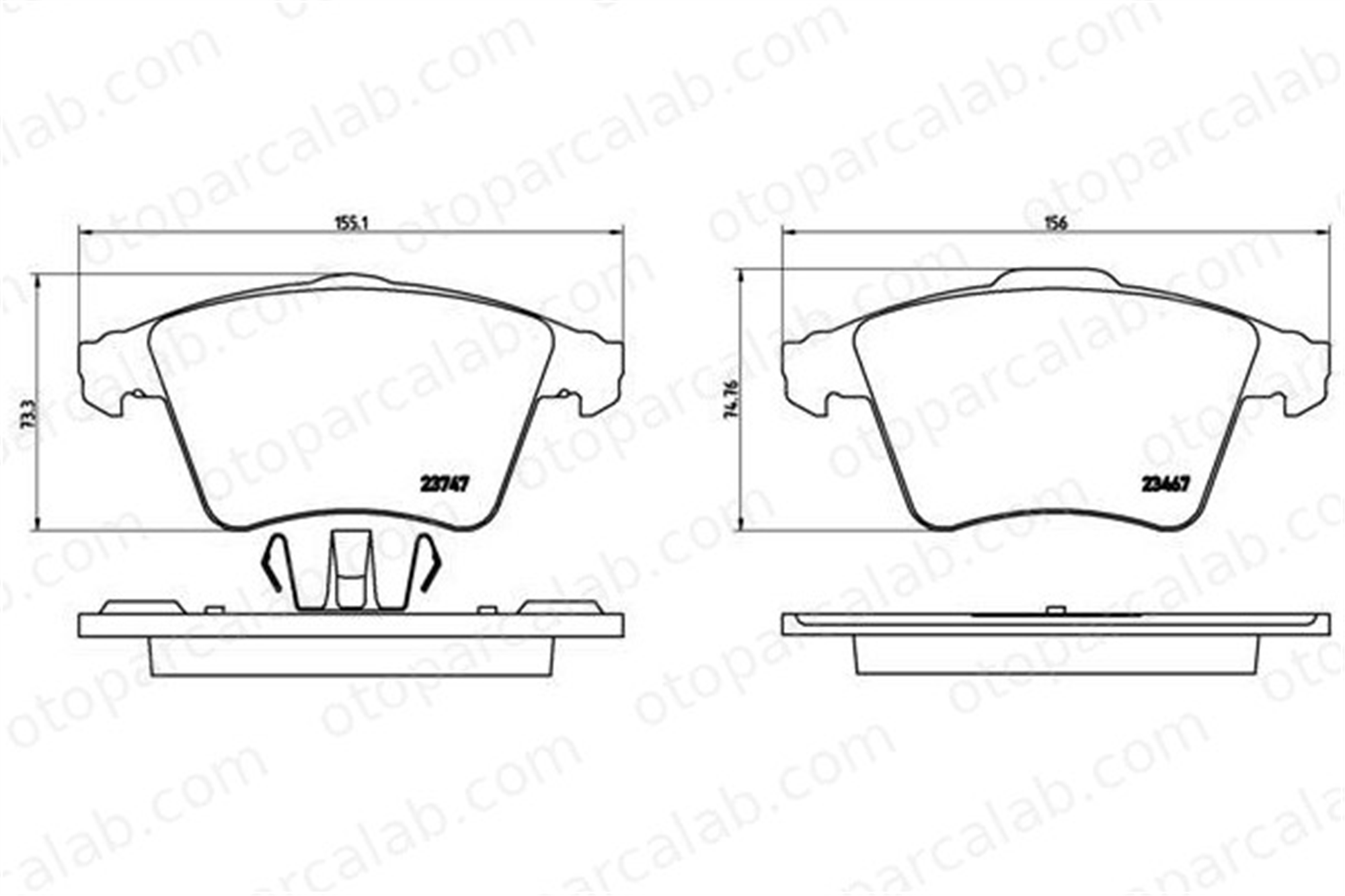 VALEO 671651 Fren Disk Balata Ön VW TRANSPORTER T5 Minibüs/Otobüs TRANSPORTER T5 Panelvan/Van 7H0698151 7H0698151B