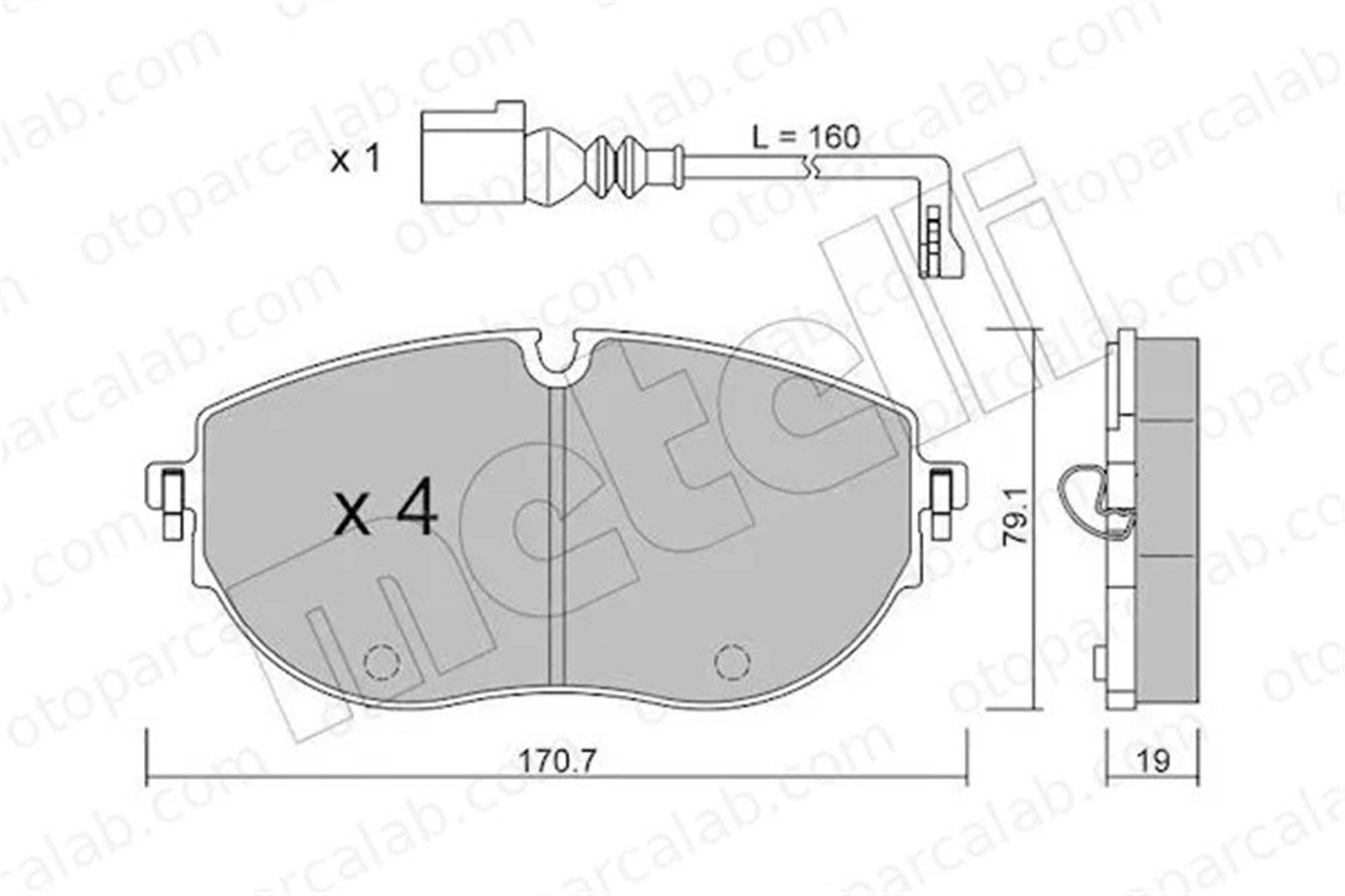 VALEO 671869 Fren Disk Balata Ön VW TRANSPORTER T6 / CARAVELLE T6 Minibüs/Otobüs TRANSPORTER T6 Panelvan/Van 7LA698151A 7LA698151C