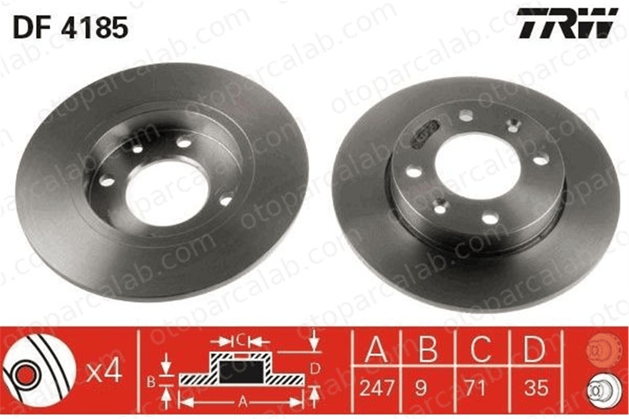 VALEO 672650 Fren Disk Ayna Arka Sağ ve Sol CITROËN C4 I C4 Coupe E169198 4581000