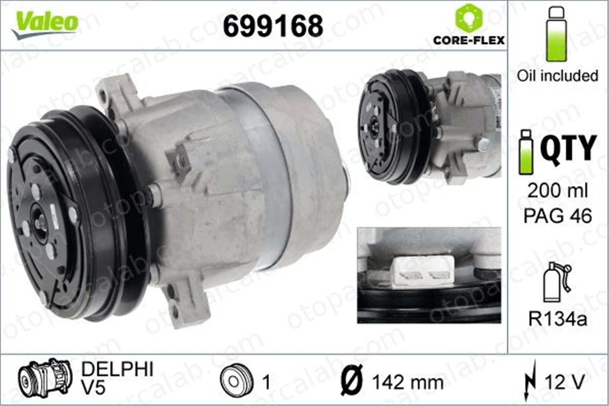 VALEO 699168 Klima Kompresörü FIAT DUCATO Panelvan/Van DUCATO Minibüs/Otobüs 71721689 71781731