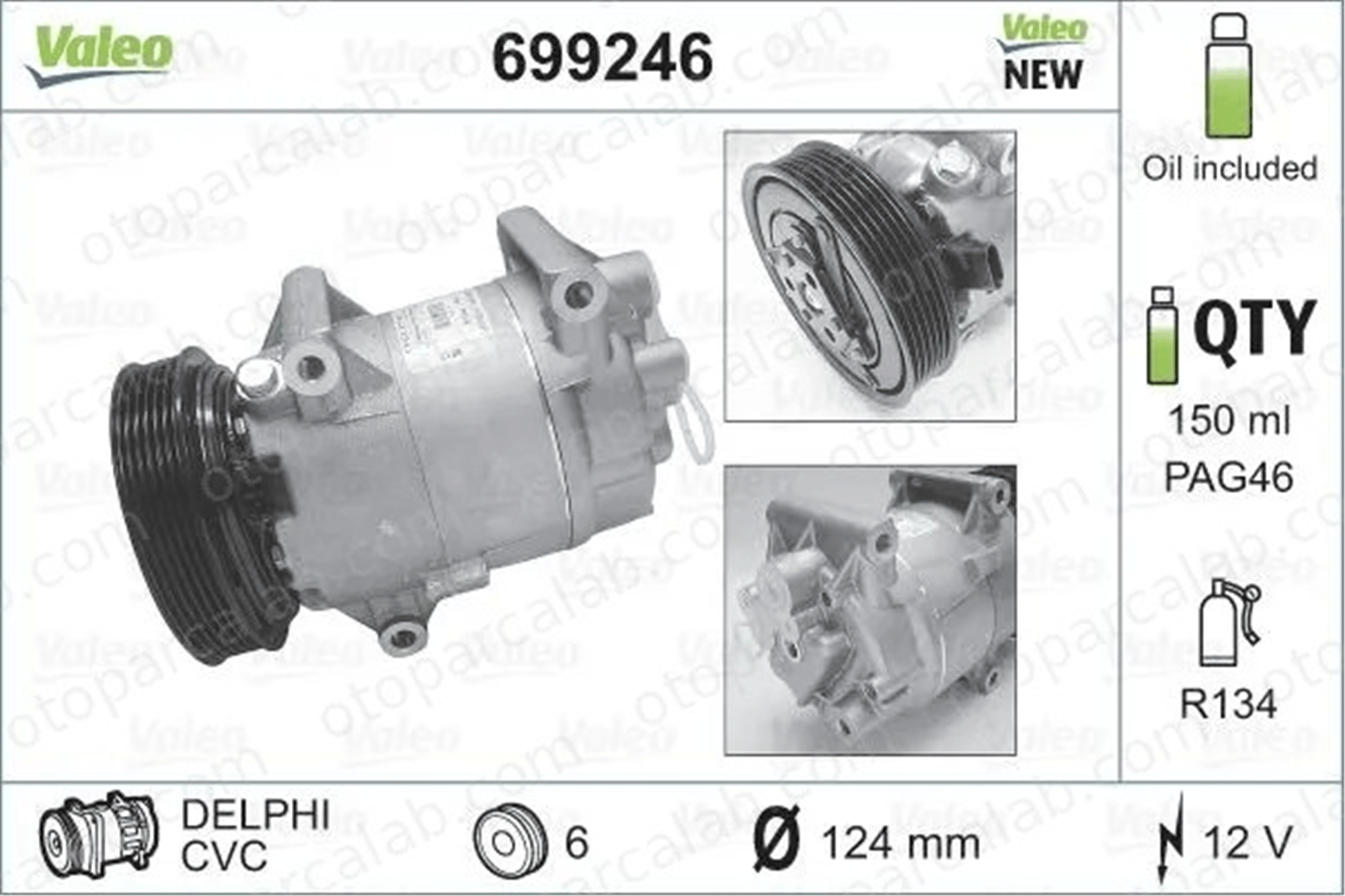 VALEO 699246 Klima Kompresörü RENAULT MEGANE II Station wagon MEGANE II 2763000Q2M 92600BN701