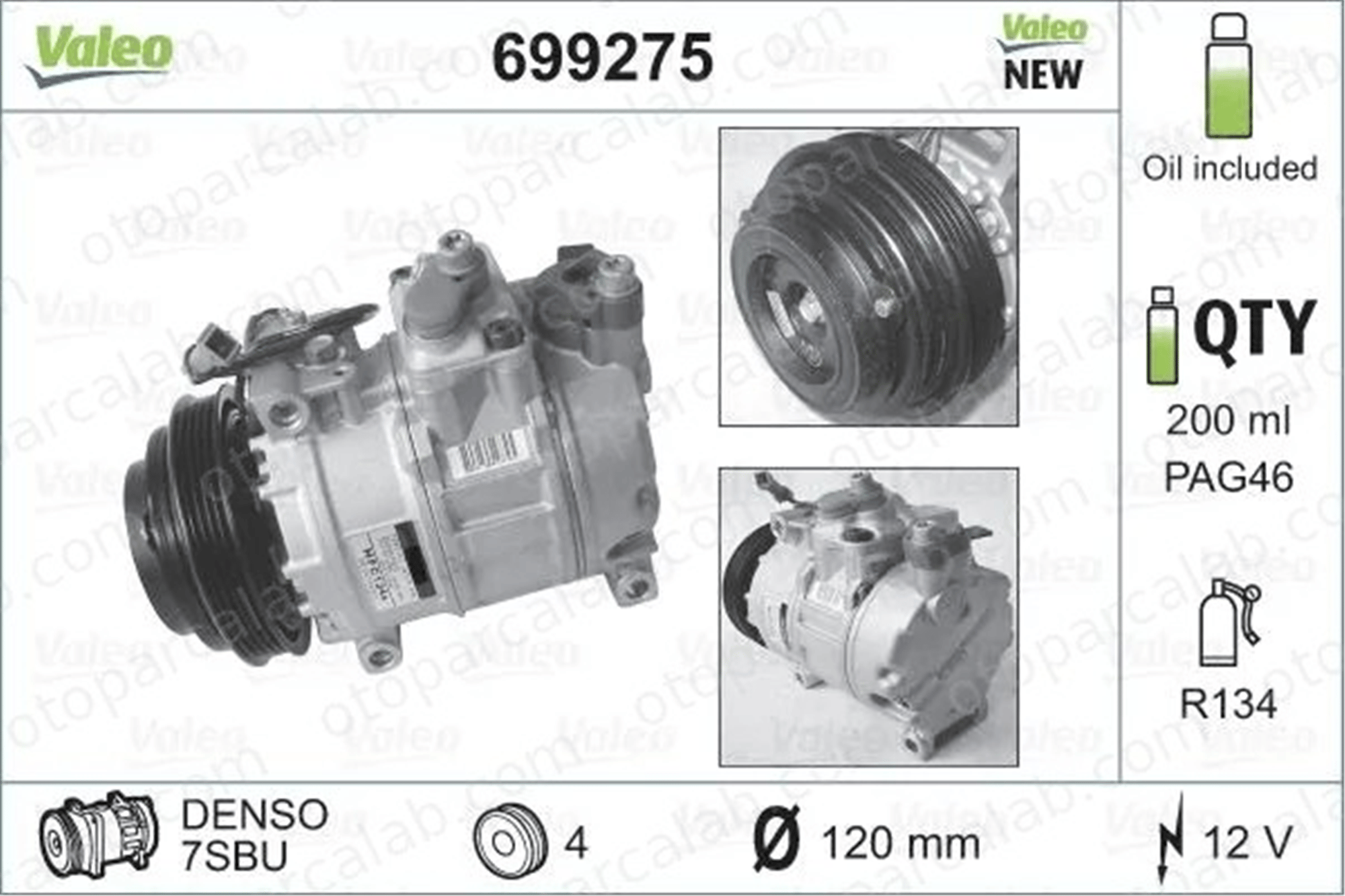VALEO 699275 Klima Kompresörü VW PASSAT B5 AUDI A4 B5 4B0260805C 4B0260805N
