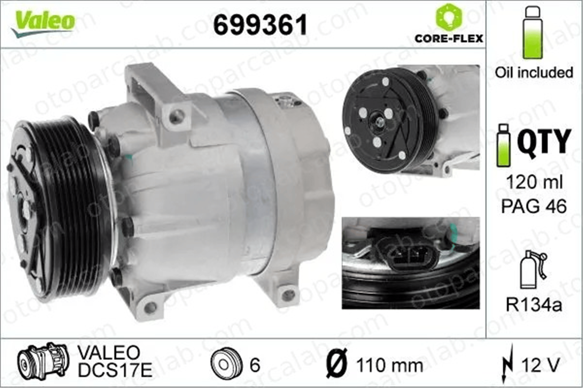 VALEO 699361 Klima Kompresörü RENAULT SCÉNIC I MPV TRAFIC II Panelvan/Van 8200200671 8200979500