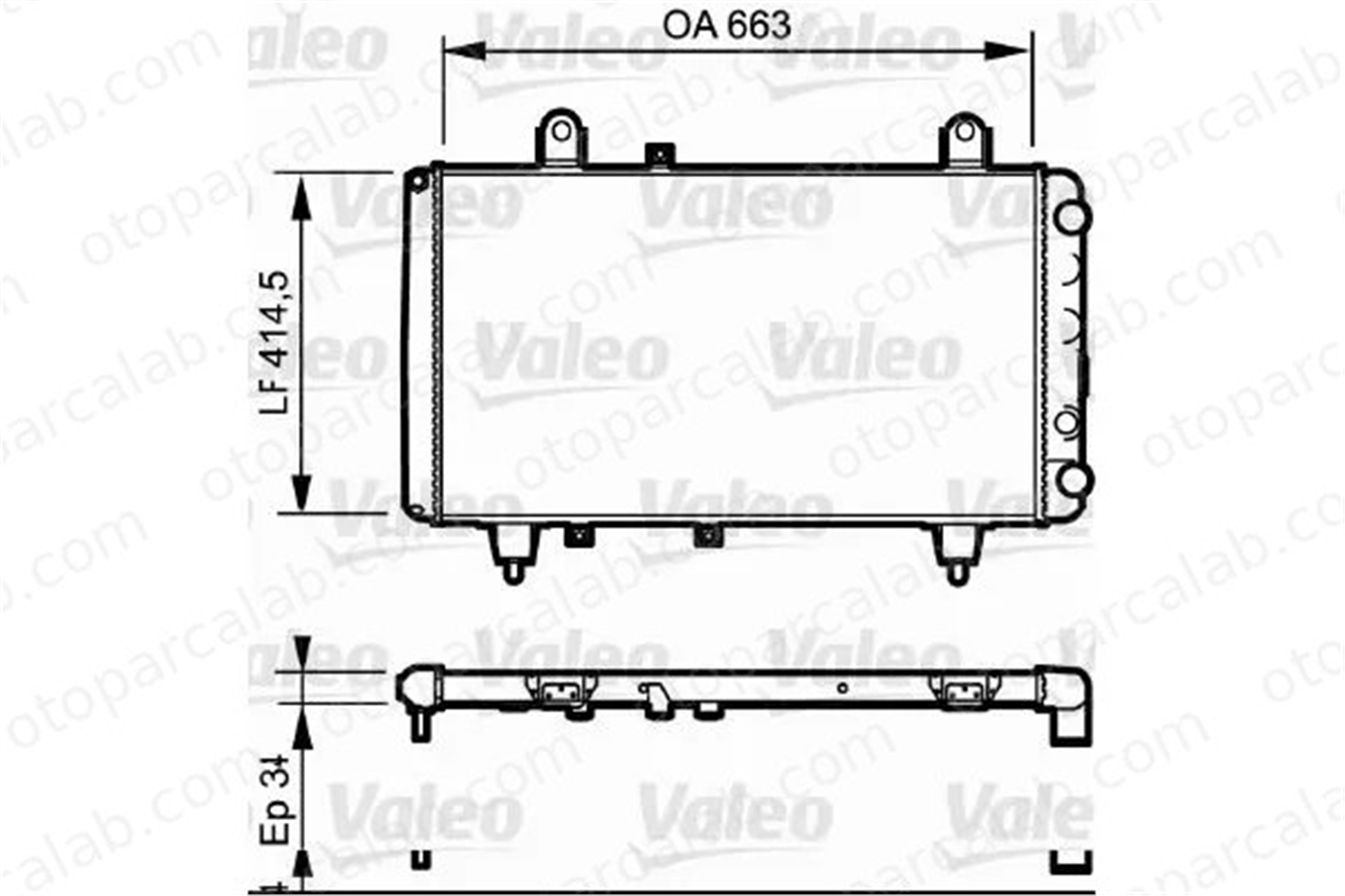 VALEO 730040 Su Radyatörü CITROËN C25 Minibüs/Otobüs C25 Panelvan/Van 75554441300K31300 1300K3