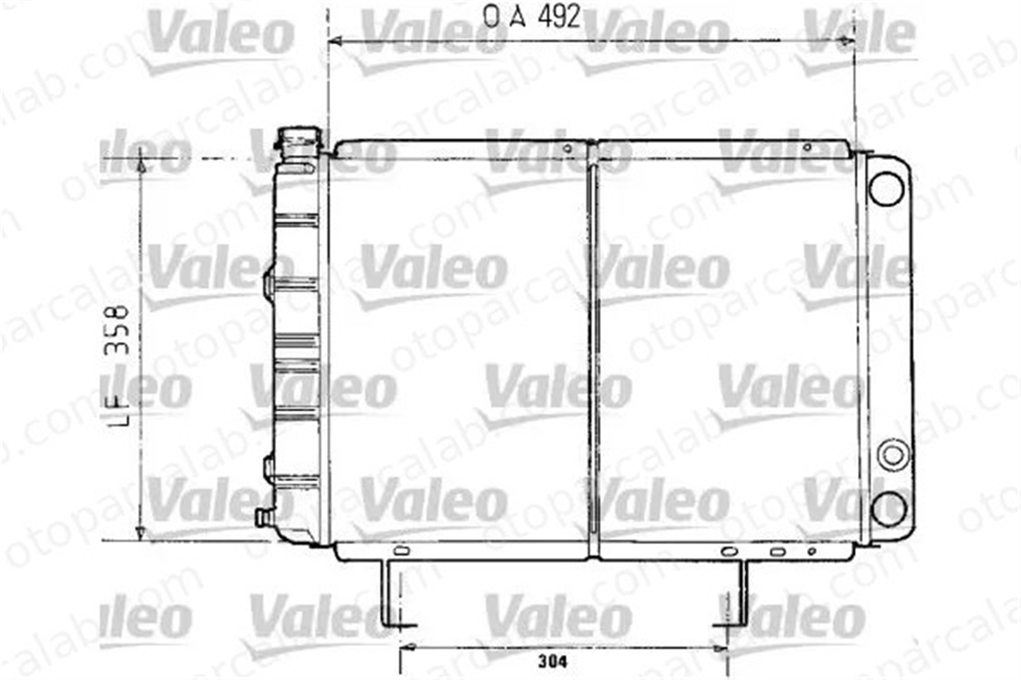 VALEO 730071 Su Radyatörü PEUGEOT 505 505 Break 1300E1 1300Q6