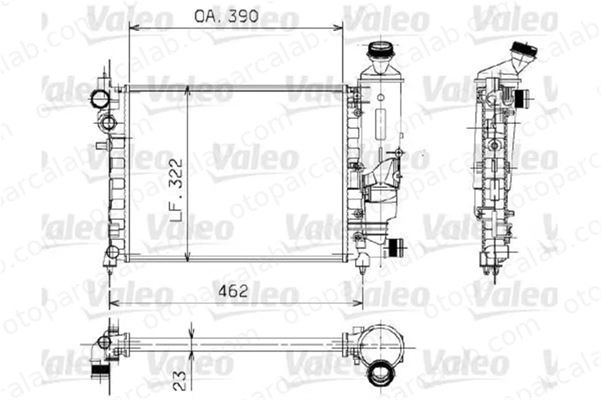 VALEO 730372 Su Radyatörü PEUGEOT 106 I 1301B0 1301C5