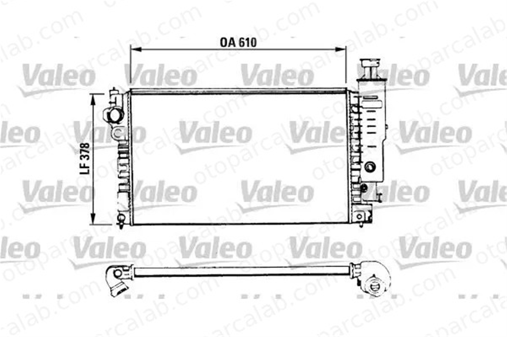 VALEO 730575 Su Radyatörü PEUGEOT 405 II 405 II Break 7E0121253A 1301F0