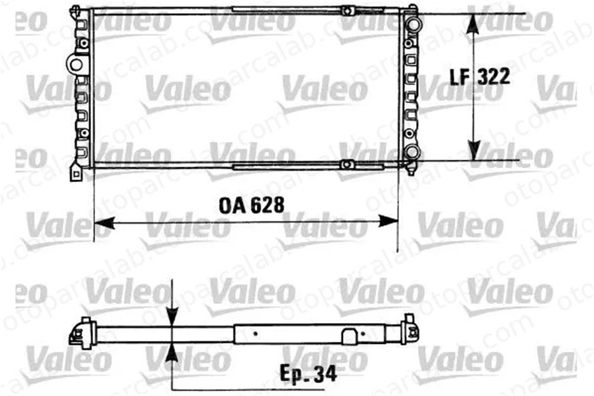 VALEO 730945 Su Radyatörü SEAT CORDOBA IBIZA II 6K0121253A 6K0121253Q