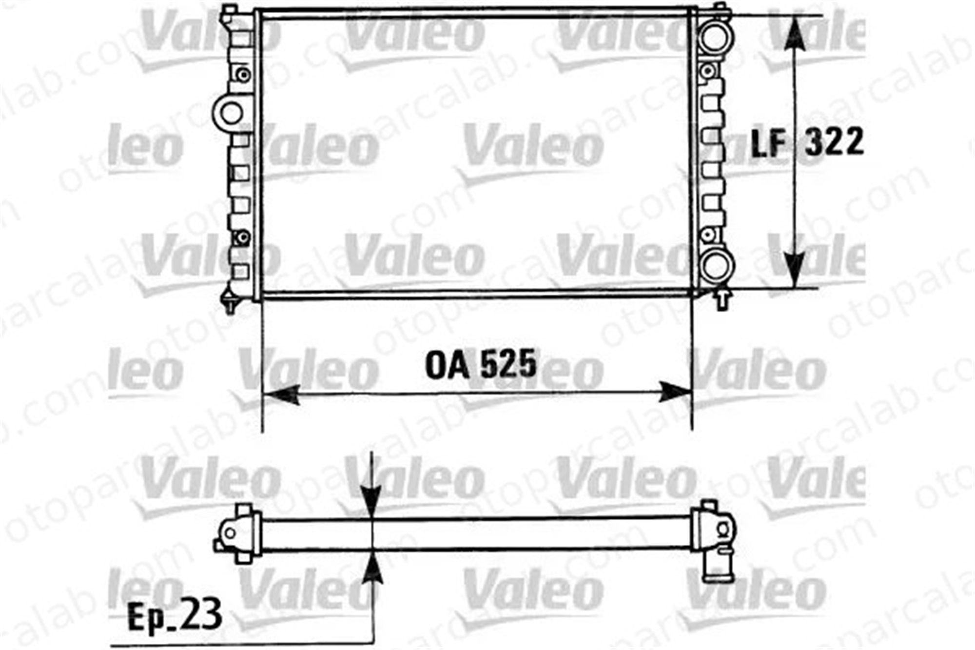 VALEO 730948 Su Radyatörü SEAT INCA VW POLO III CLASSIC 6K0121253H 6K0121253S