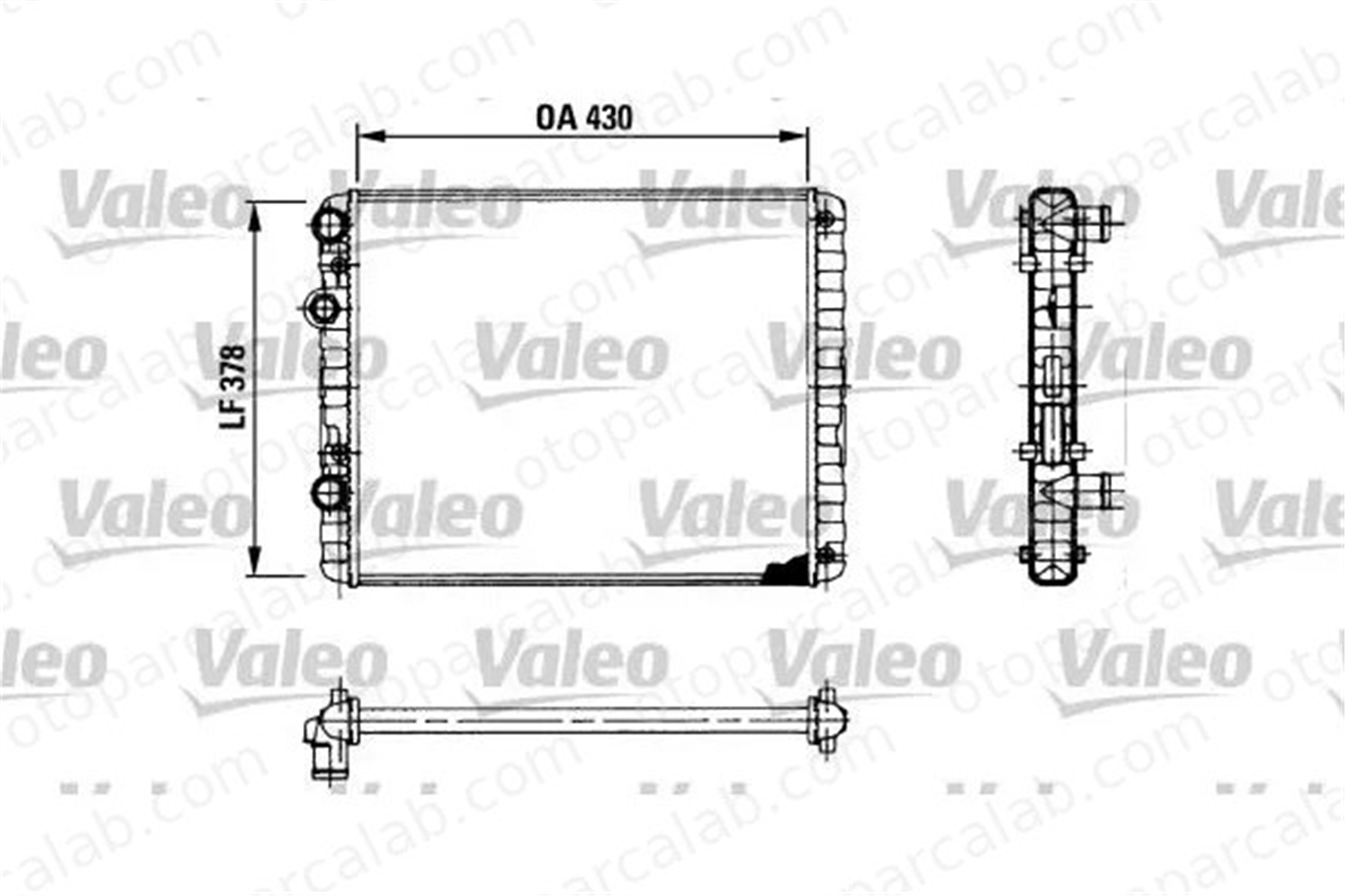 VALEO 730956 Su Radyatörü VW POLO III LUPO I 25310C8400 6N0121253K