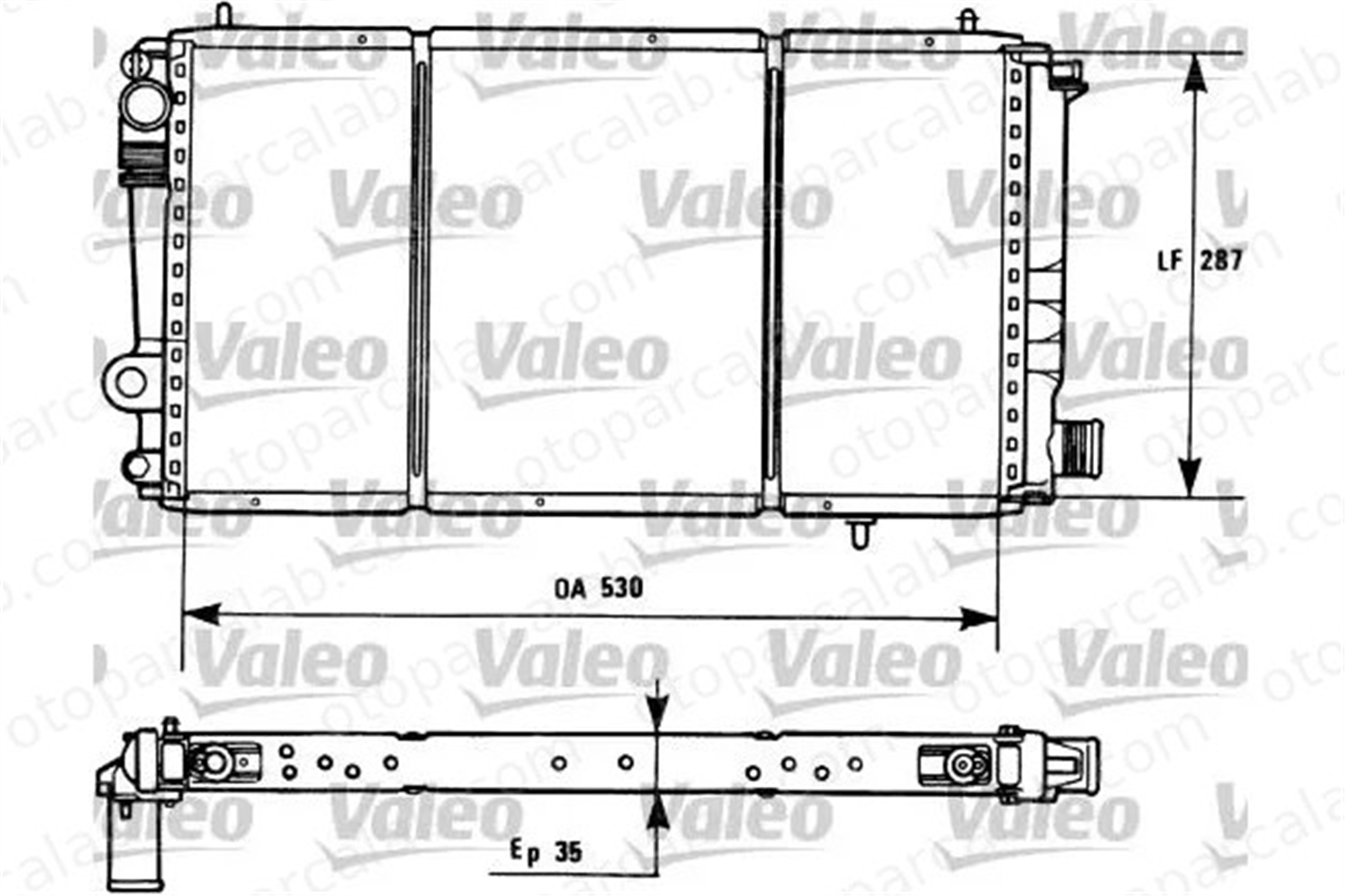 VALEO 731173 Su Radyatörü CITROËN C15 Kasa/büyük limuzin C15 Station wagon 7E0121212 1301HP