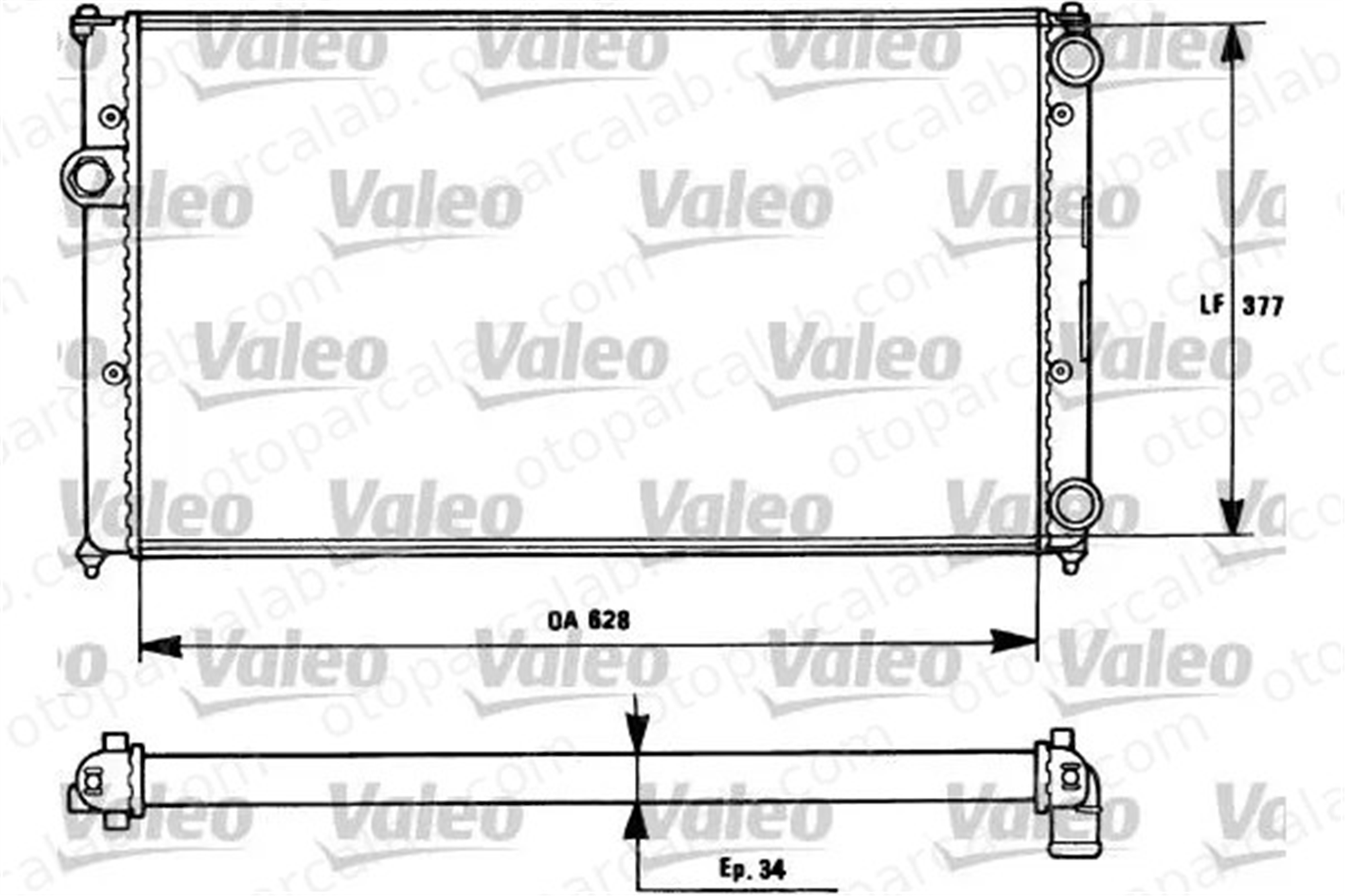VALEO 731265 Su Radyatörü SEAT CORDOBA IBIZA II 96992838 1H0121253C