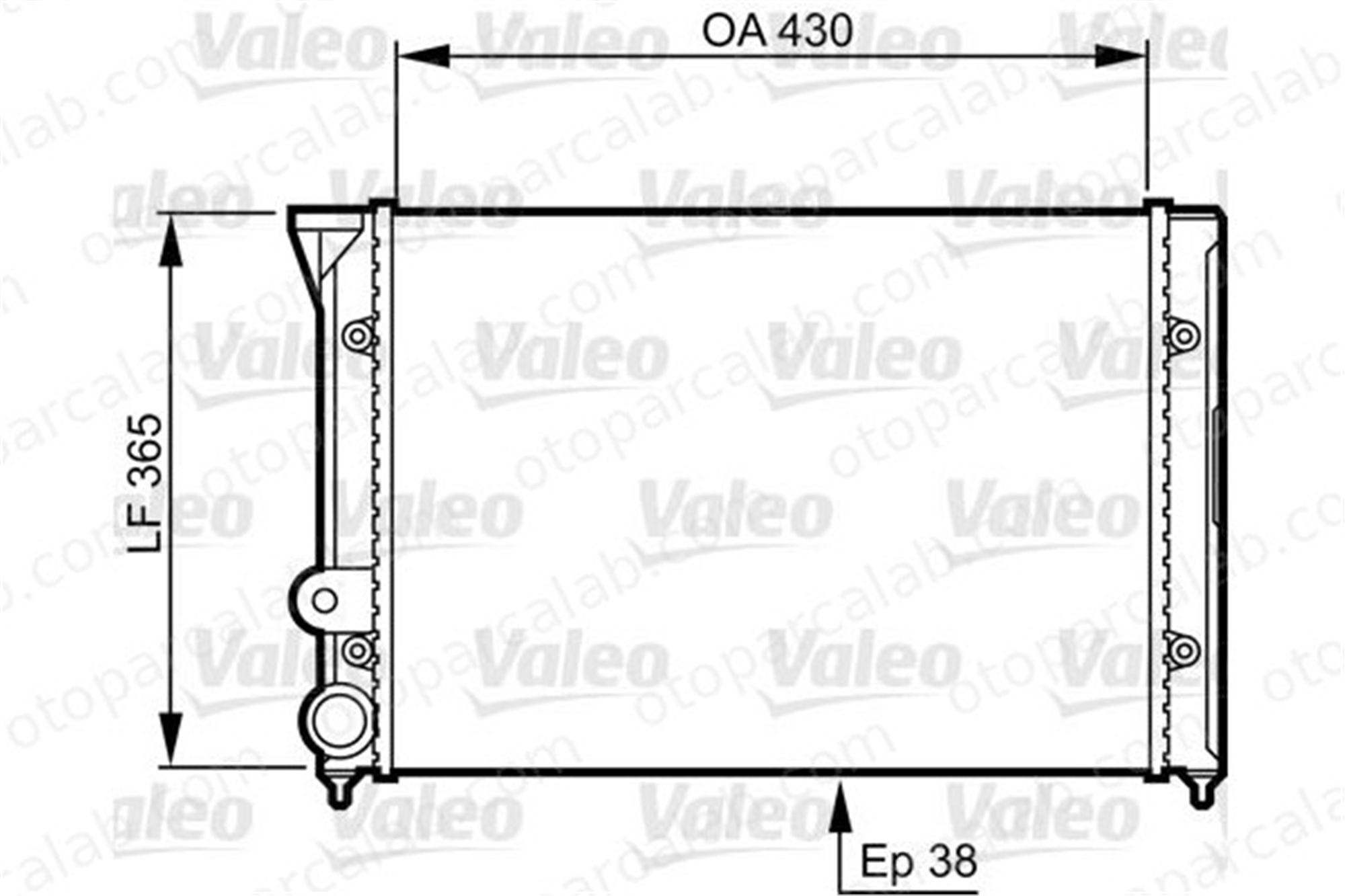 VALEO 731401 Su Radyatörü VW GOLF II CORRADO 535121251B 535121253J