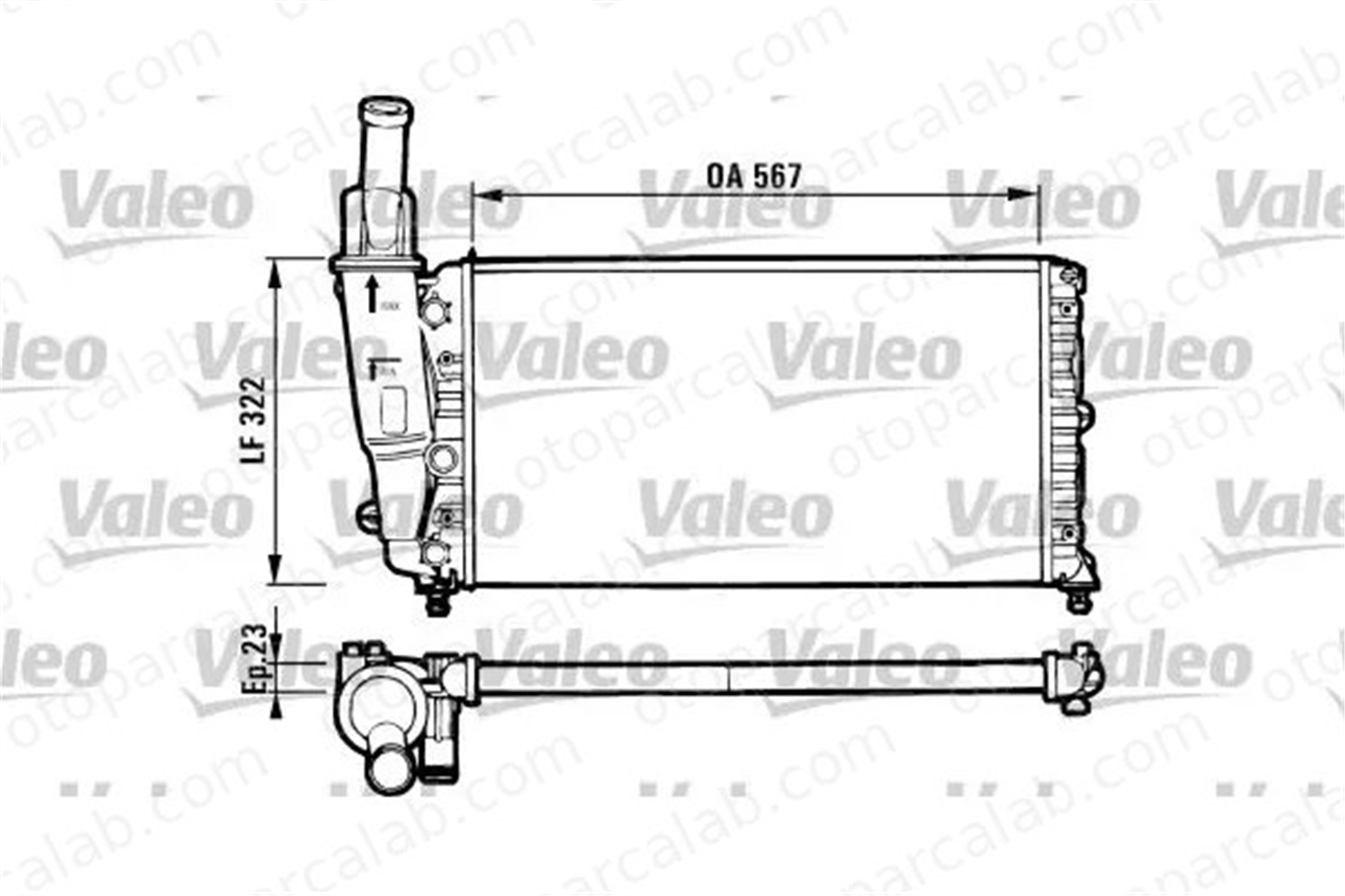 VALEO 731562 Su Radyatörü FIAT PUNTO Cabrio PUNTO 7745652 46465021