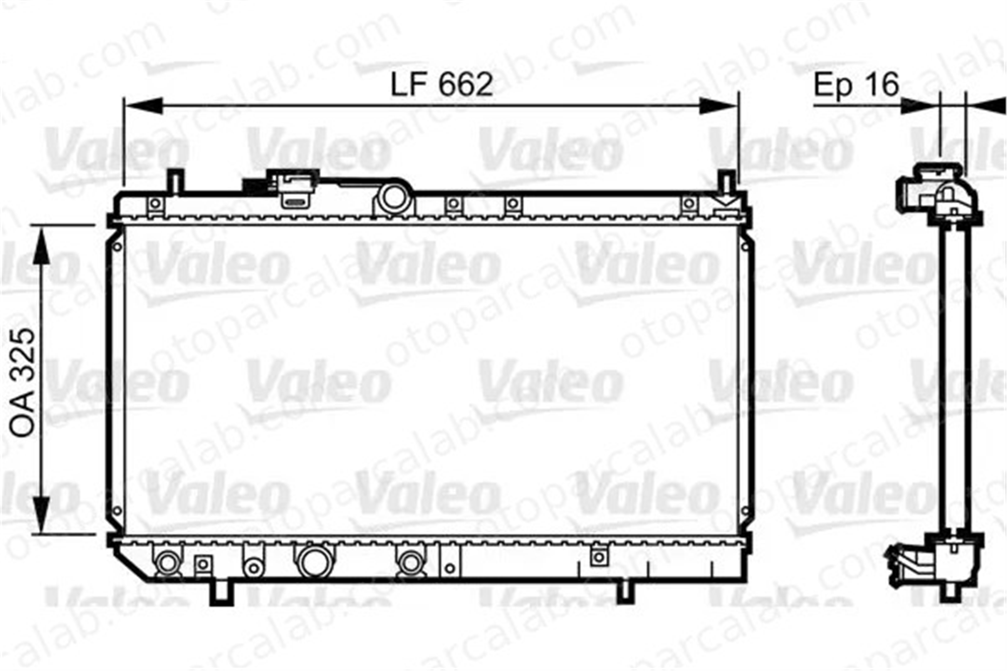 VALEO 731620 Su Radyatörü DAIHATSU GRAN MOVE APPLAUSE I Hatchback 1640087F29000 1640087F32000