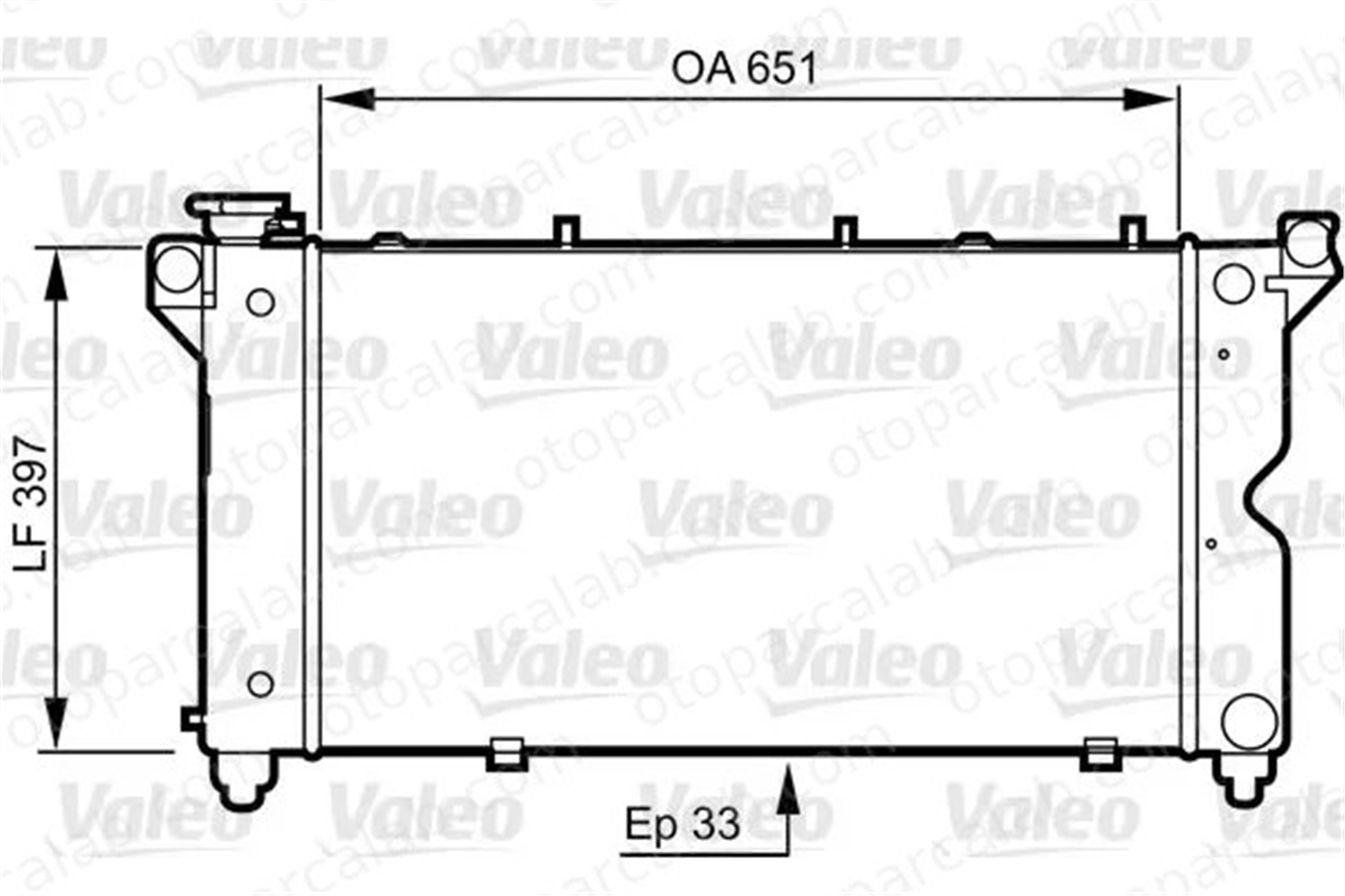 VALEO 731723 Su Radyatörü CHRYSLER VOYAGER / GRAND VOYAGER III 4682785 4682588