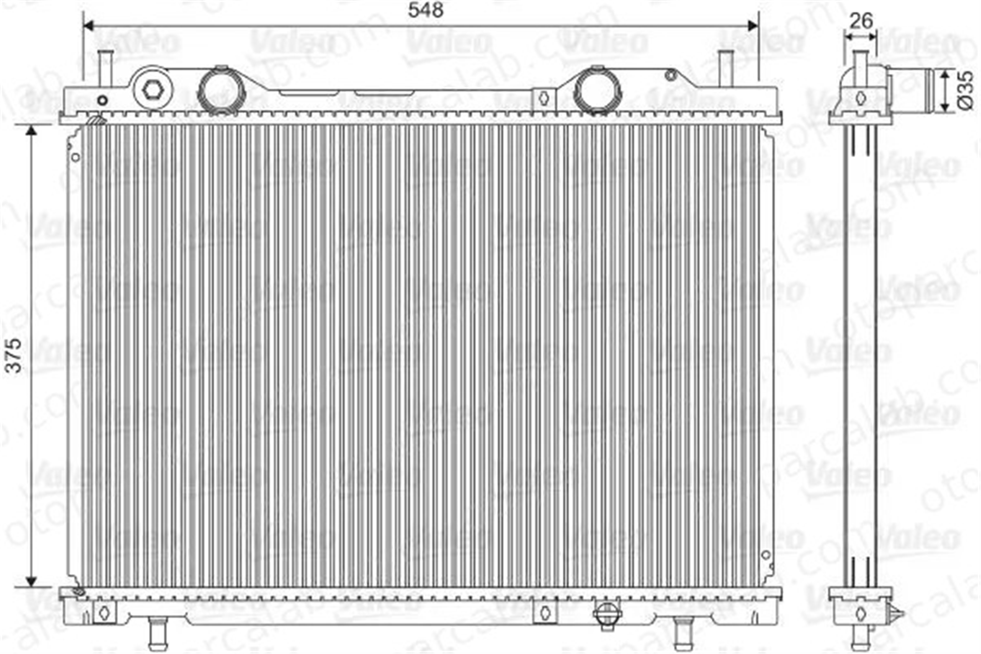 VALEO 731972 Su Radyatörü FIAT MULTIPLA MAREA 46404163 46759742