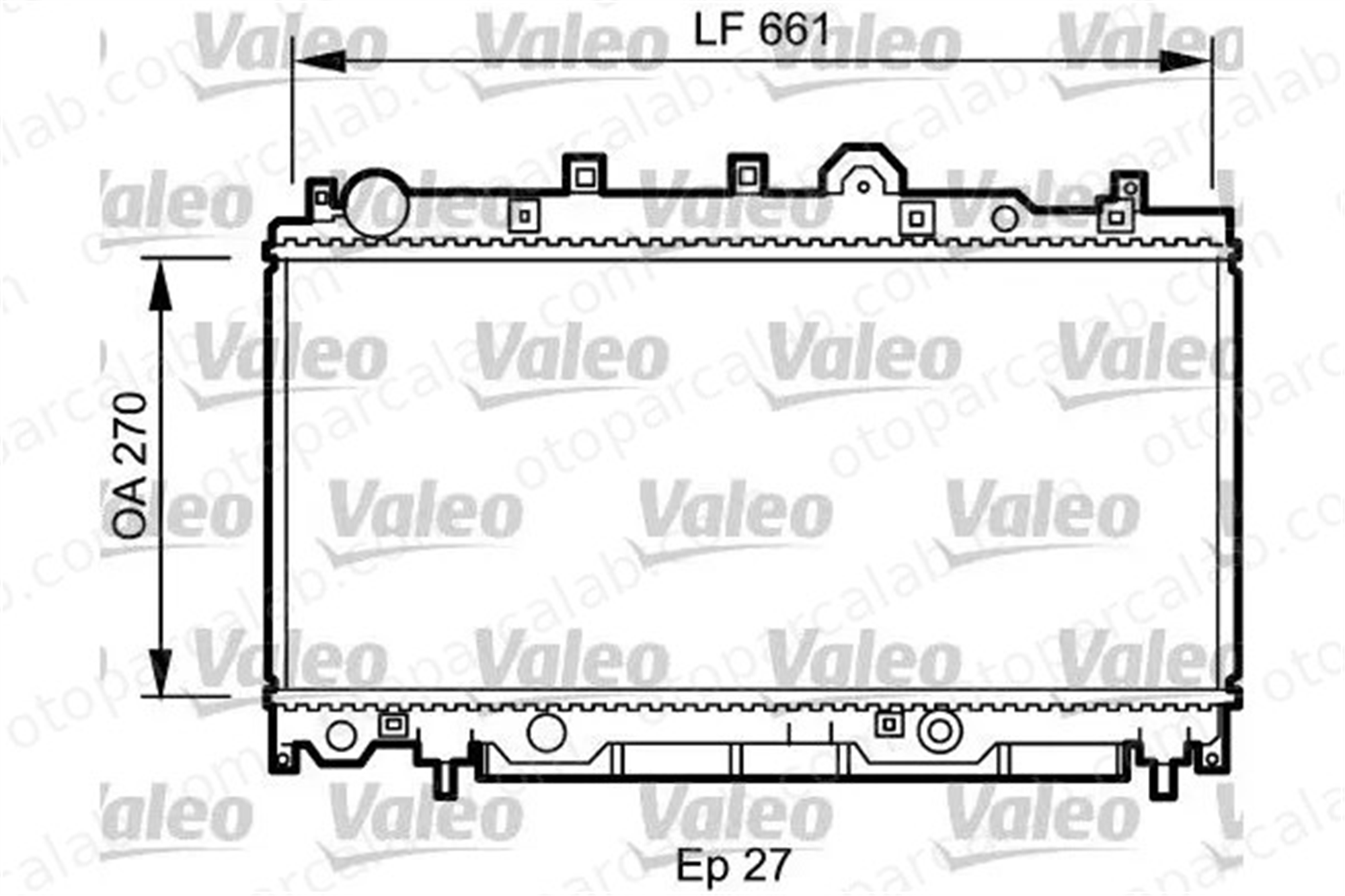 VALEO 731978 Su Radyatörü FIAT PUNTO Cabrio LANCIA Y 46723325 7794871