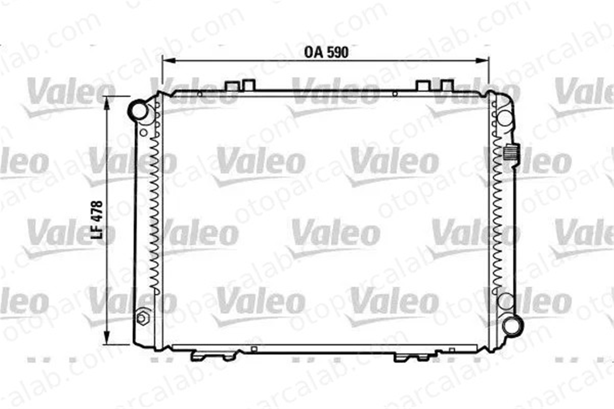 VALEO 732090 Su Radyatörü MERCEDES-BENZ 190 2015006803 2015006903