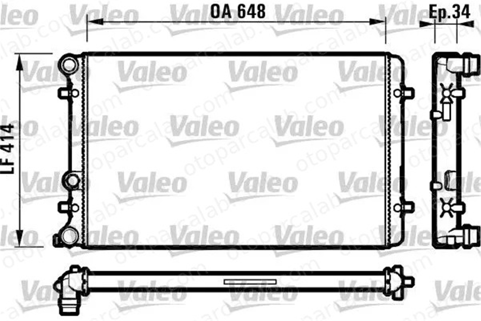 VALEO 732427 Su Radyatörü VW GOLF IV Variant GOLF IV 1J0121253S 1J0121253AB