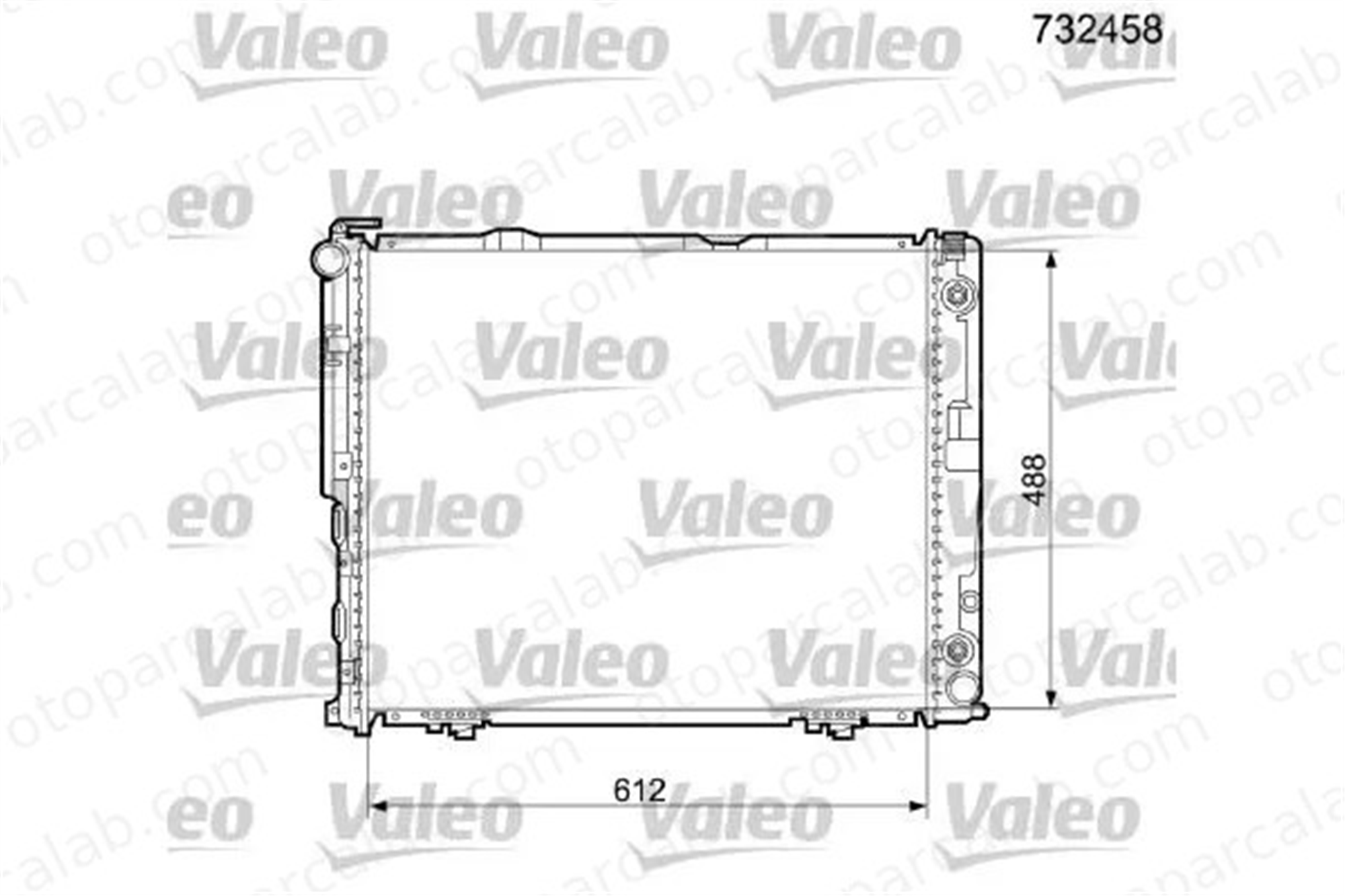 VALEO 732458 Su Radyatörü MERCEDES-BENZ 124 Sedan E-SERISI 1245005103 A1245001402
