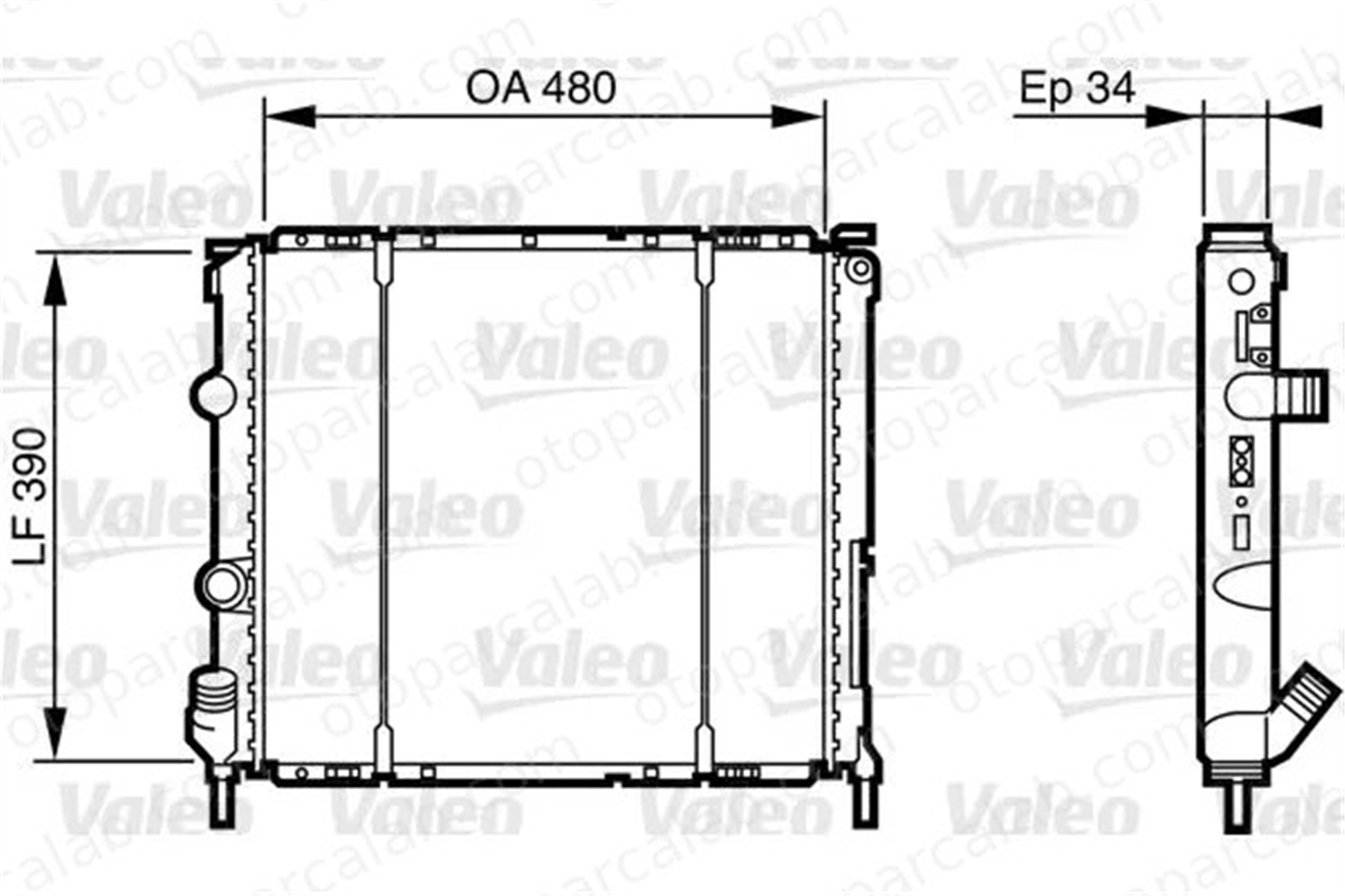 VALEO 732474 Su Radyatörü RENAULT CLIO II KANGOO Express 7700836304 7700417175