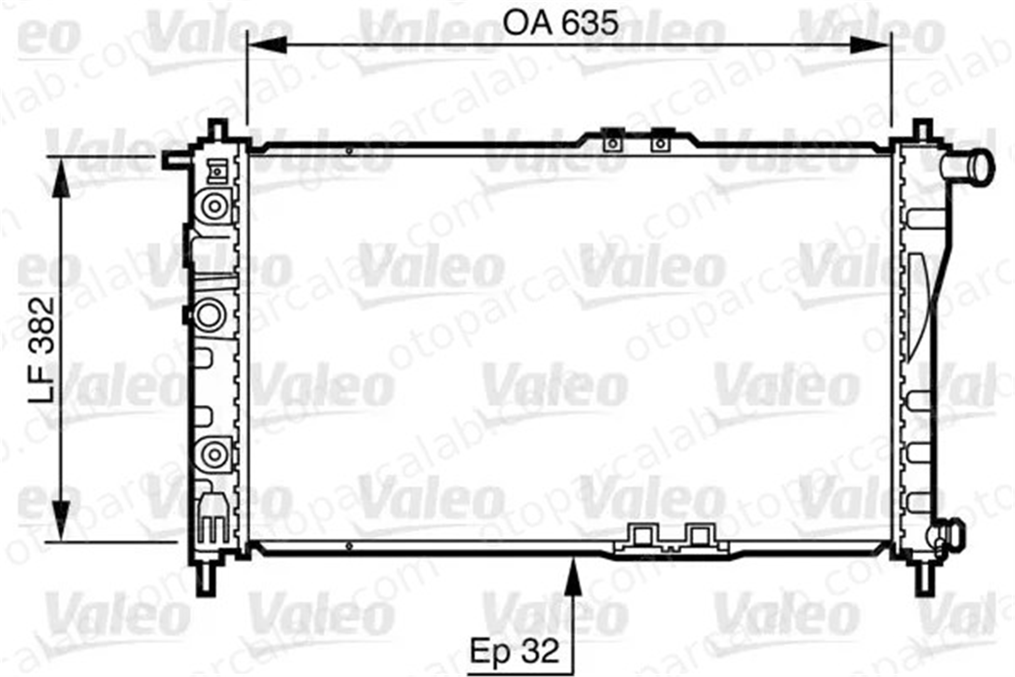 VALEO 732483 Su Radyatörü DAEWOO NEXIA NEXIA Sedan 96144847