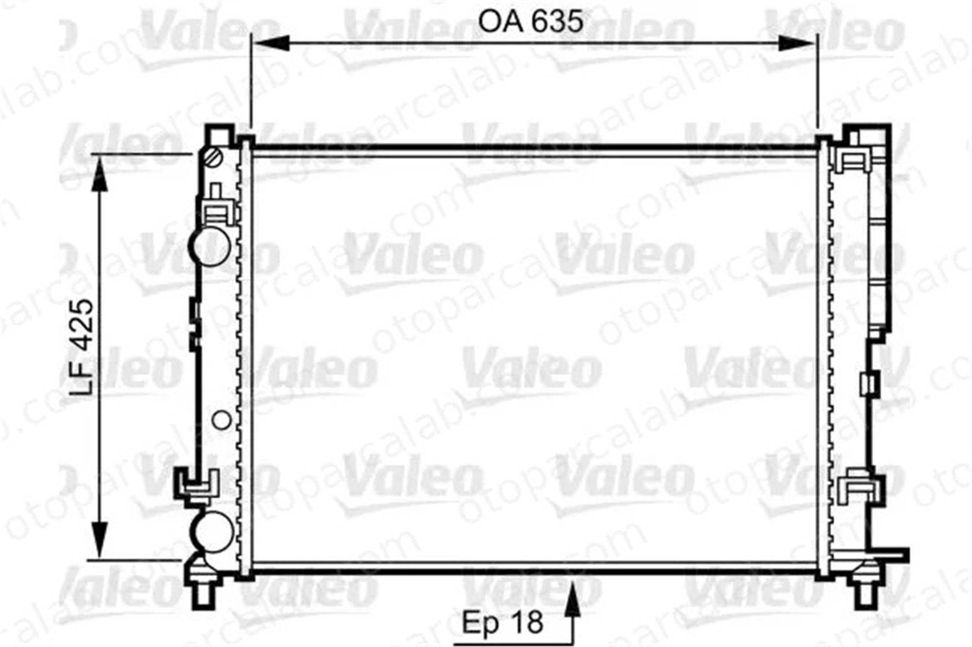 VALEO 732544 Su Radyatörü RENAULT LAGUNA I Grandtour LAGUNA I 7701049754 7701045345