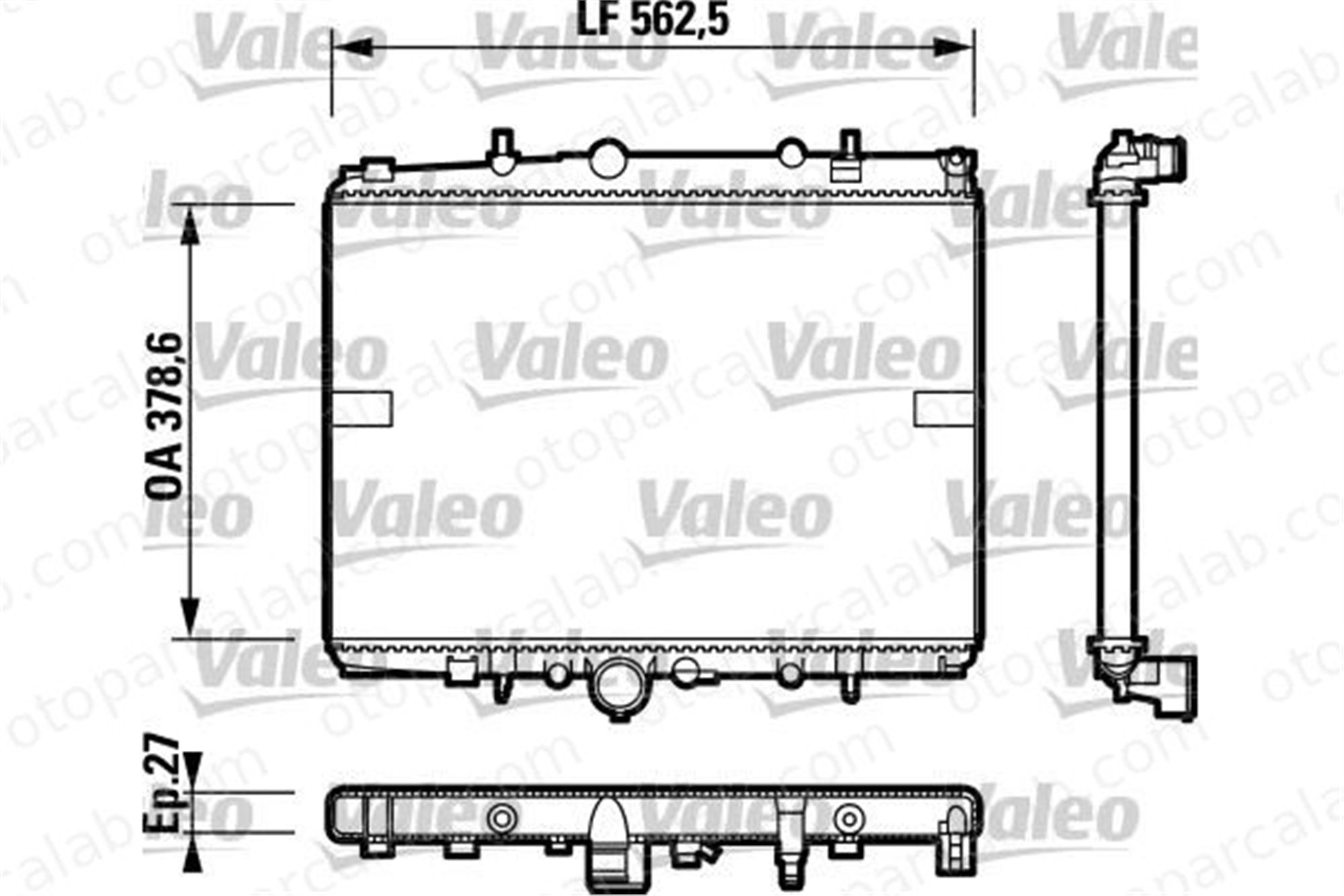 VALEO 732599 Su Radyatörü PEUGEOT 406 406 Break 1331EE 1331GV
