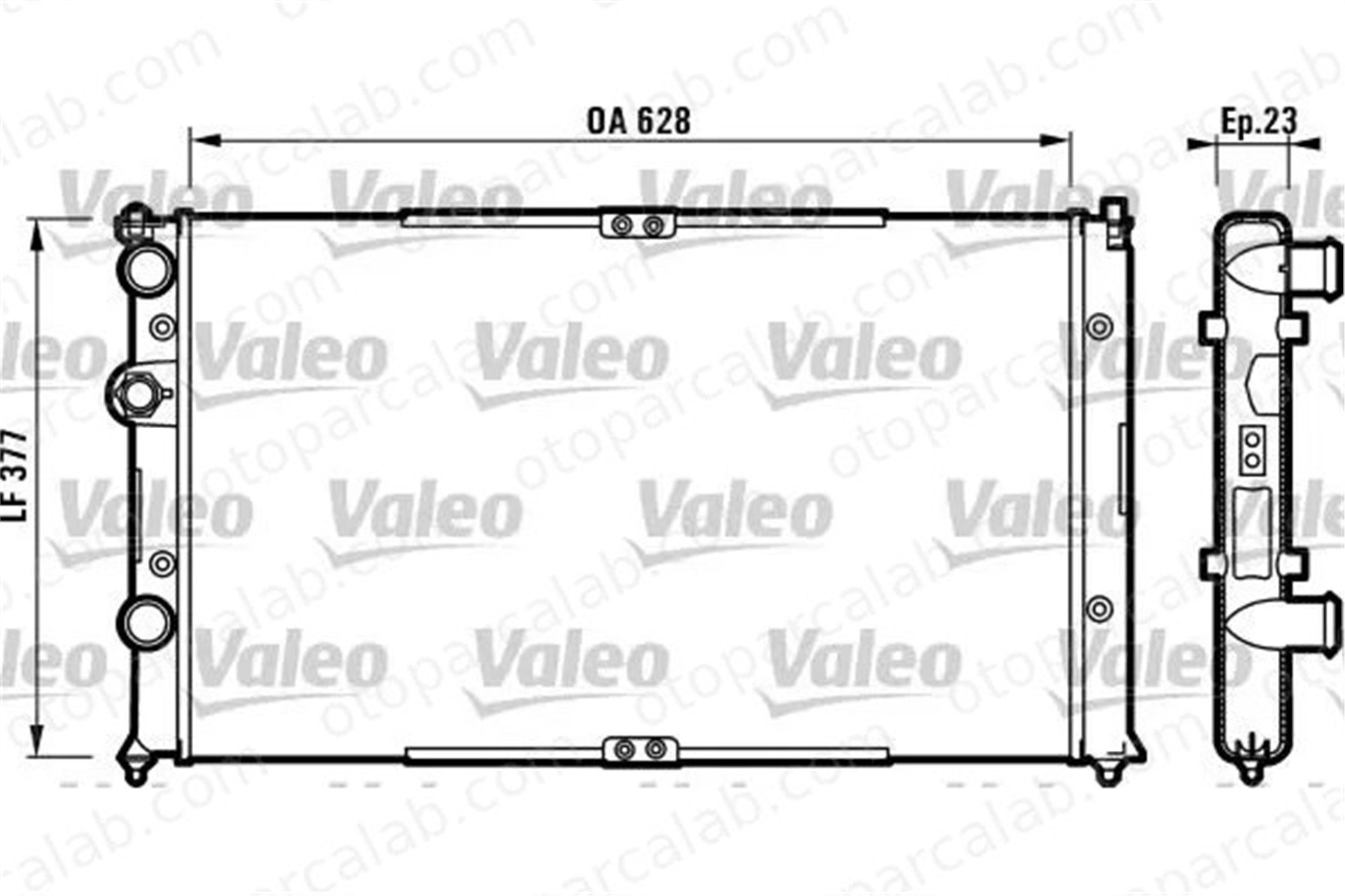 VALEO 732710 Su Radyatörü VW POLO III CLASSIC POLO Variant 6K0121253AS