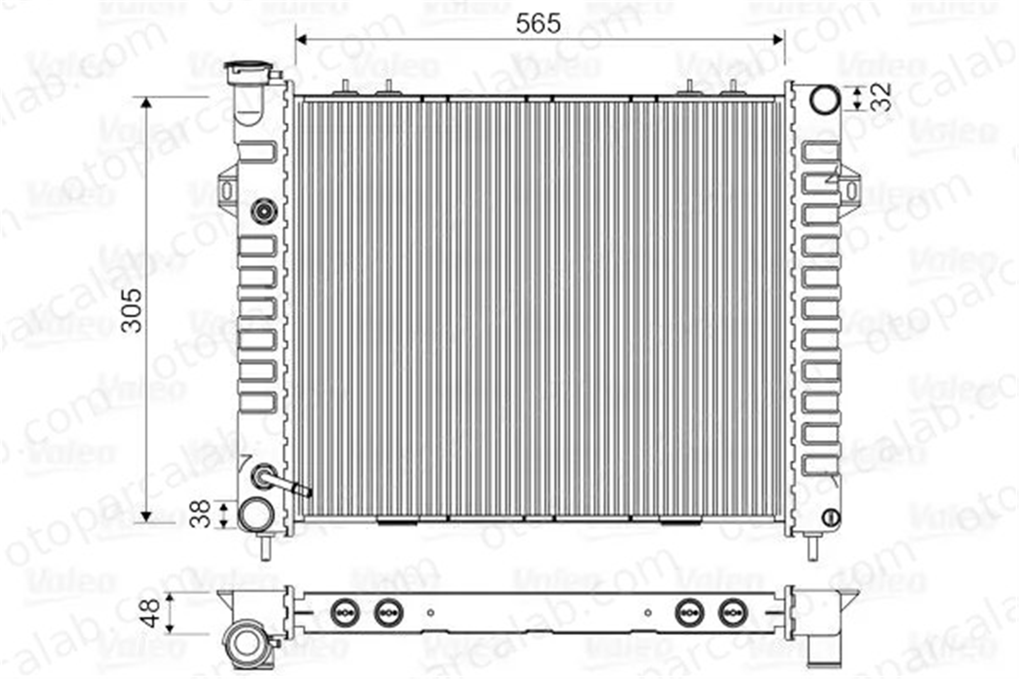 VALEO 732713 Su Radyatörü JEEP GRAND CHEROKEE I CHEROKEE 52005172 4734103