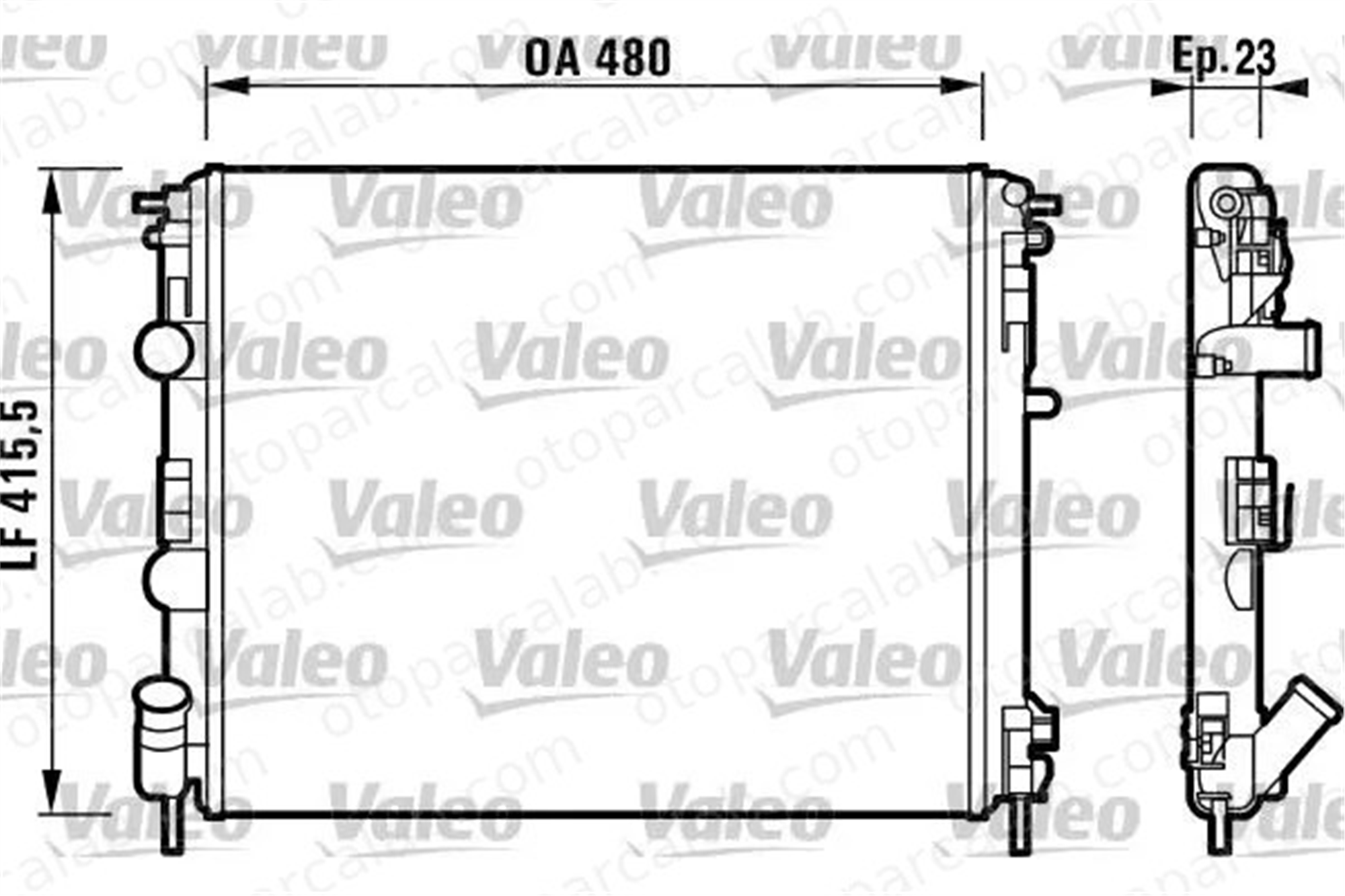 VALEO 732721 Su Radyatörü RENAULT KANGOO Express THALIA I 850080770 5953475