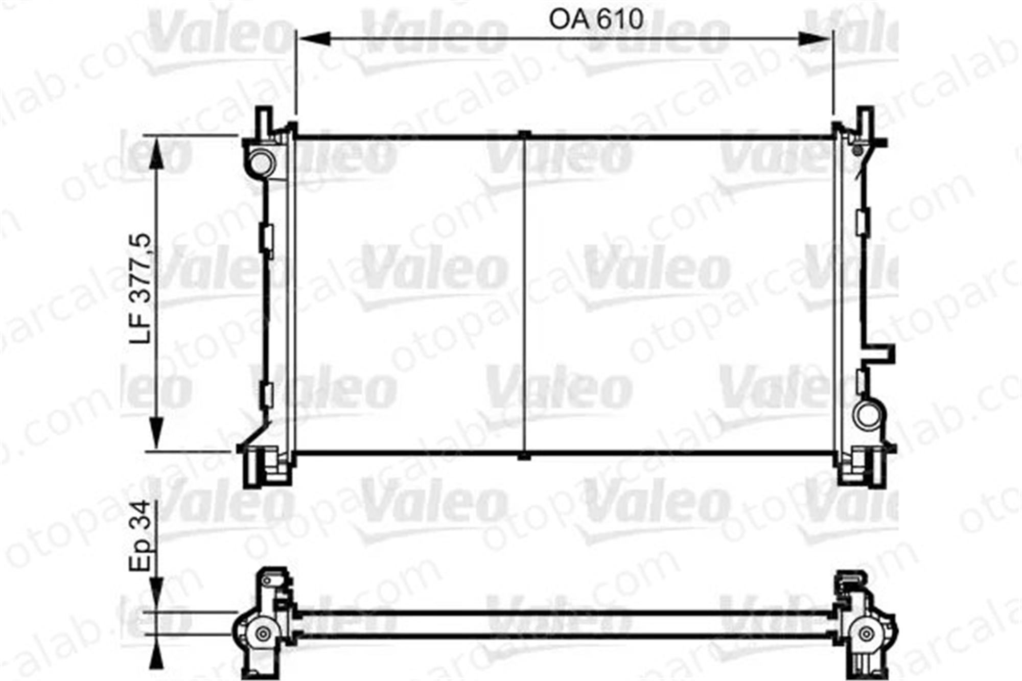 VALEO 732735 Su Radyatörü BMW 5 5 Touring 17118474824 17118576506