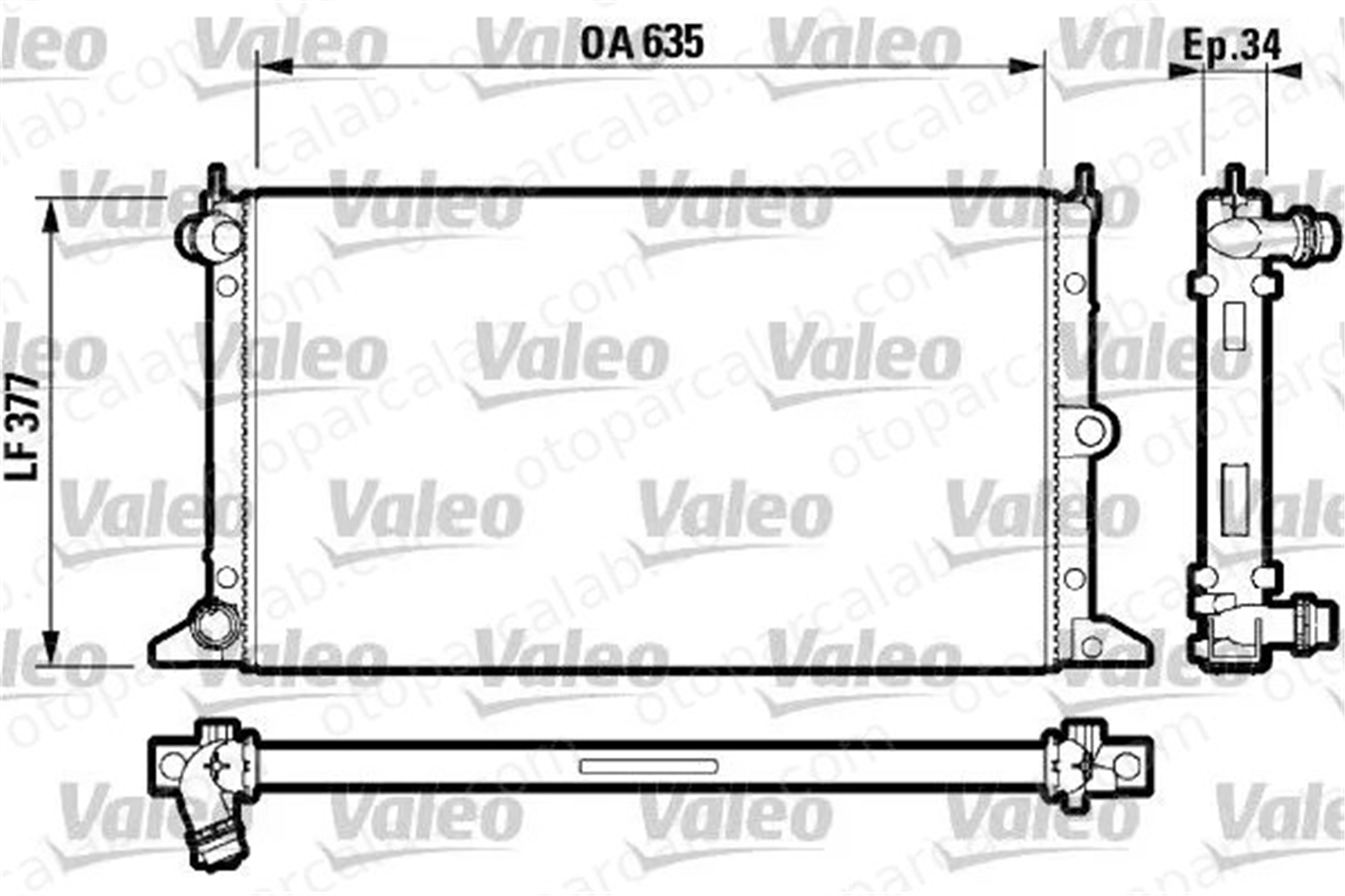 VALEO 732790 Su Radyatörü SEAT ALHAMBRA VW SHARAN 7M3121253B 1109113
