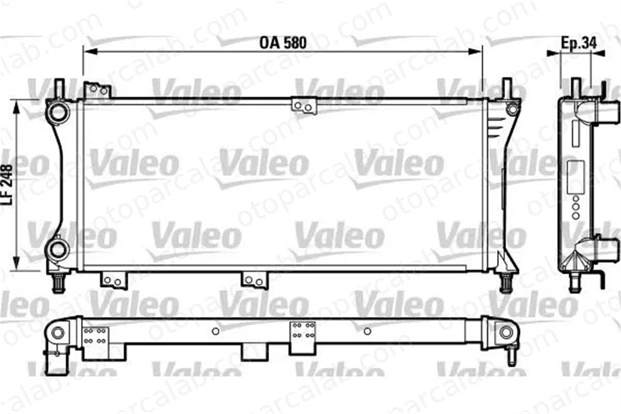 VALEO 732792 Su Radyatörü FIAT PANDA PANDA Kasa/eğik arka 46777410 46825900