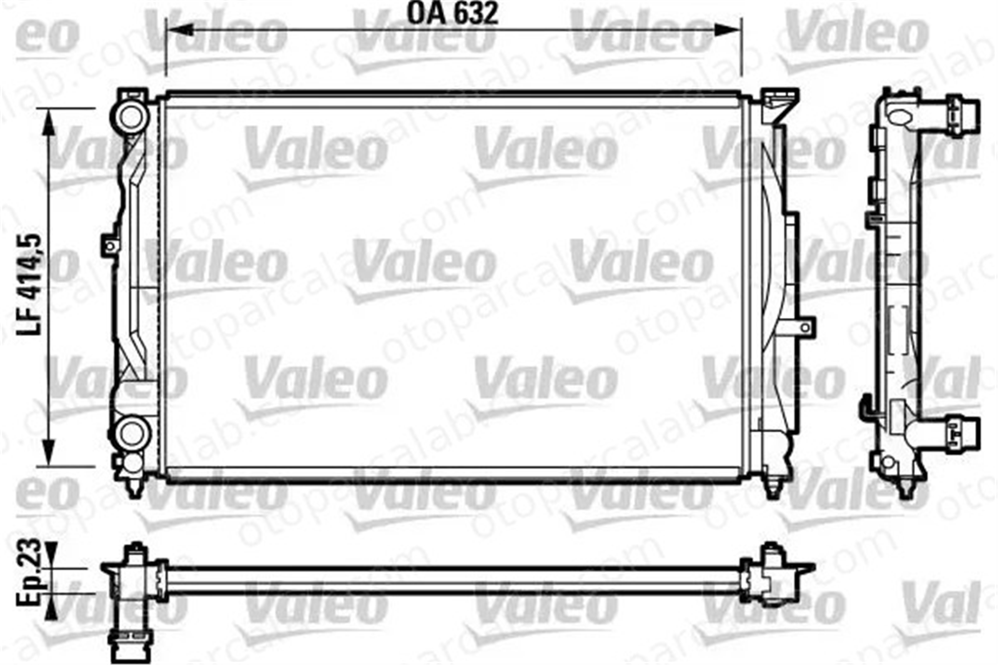 VALEO 732811 Su Radyatörü AUDI A4 B5 A4 B5 Avant 8D0121251BA 8D0121251BH