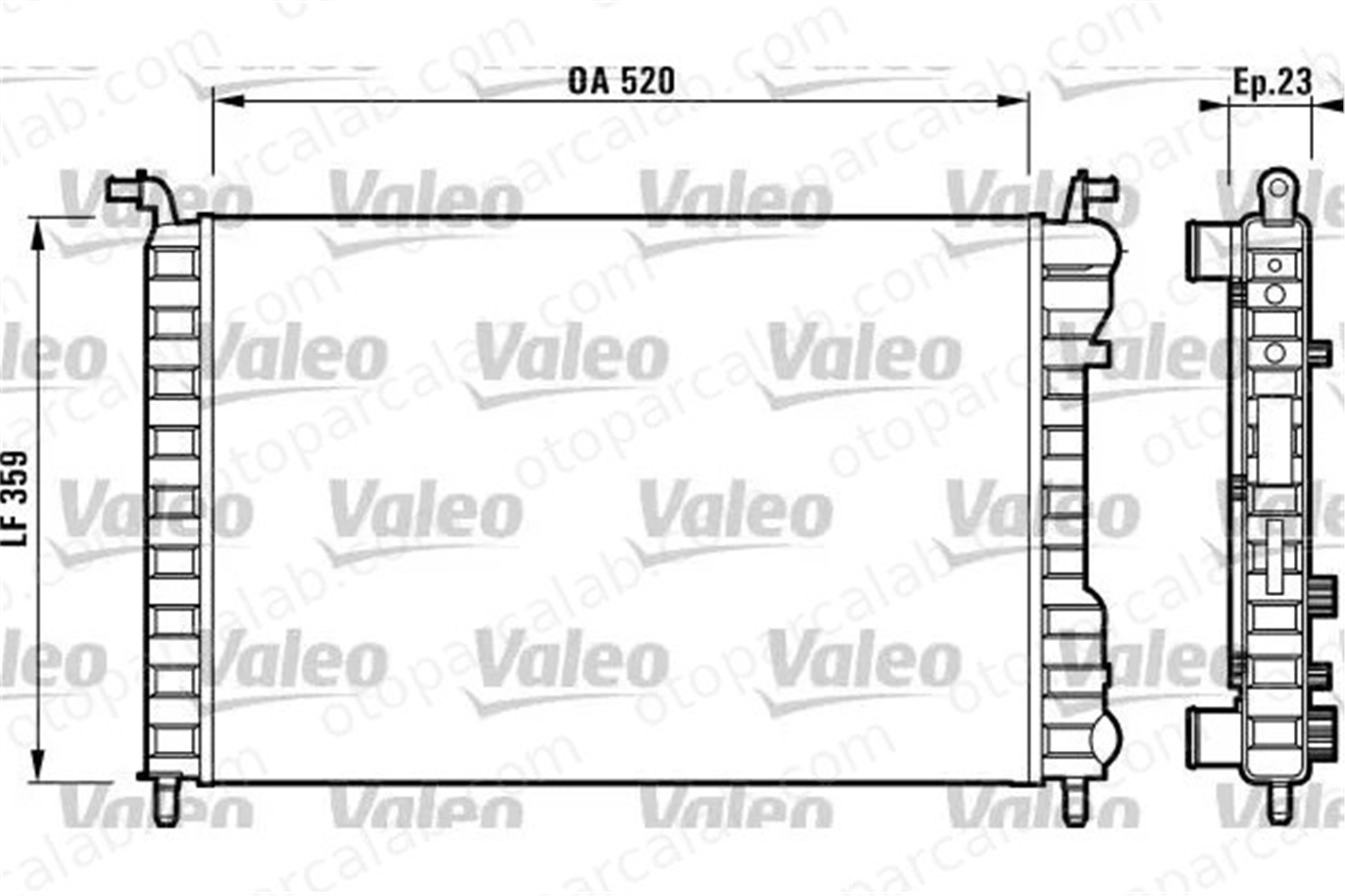 VALEO 732812 Su Radyatörü FIAT PALIO Weekend SIENA 46750717 46449104