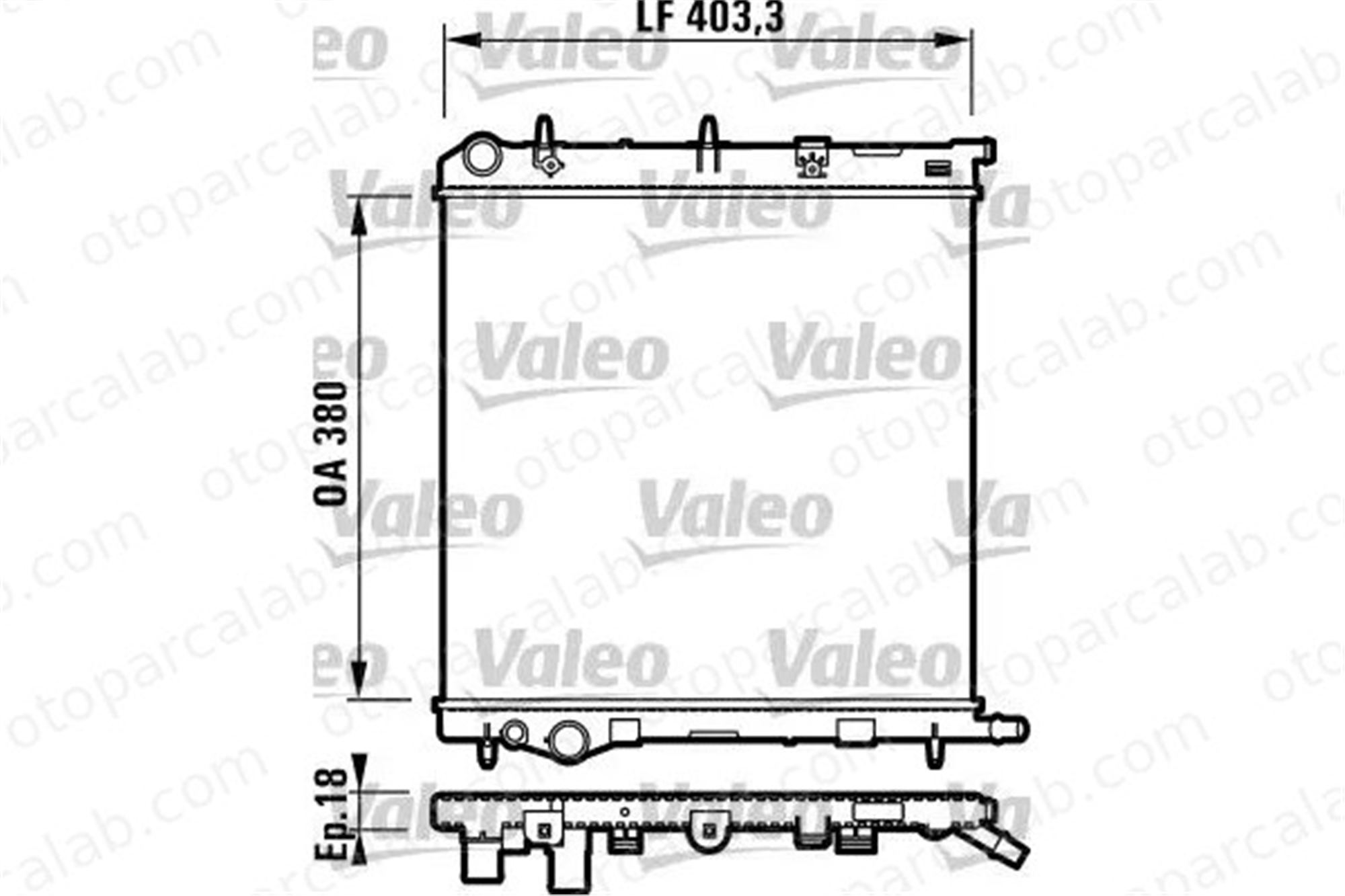 VALEO 732831 Su Radyatörü PEUGEOT 208 I 2008 I 1330Q5 1330C0