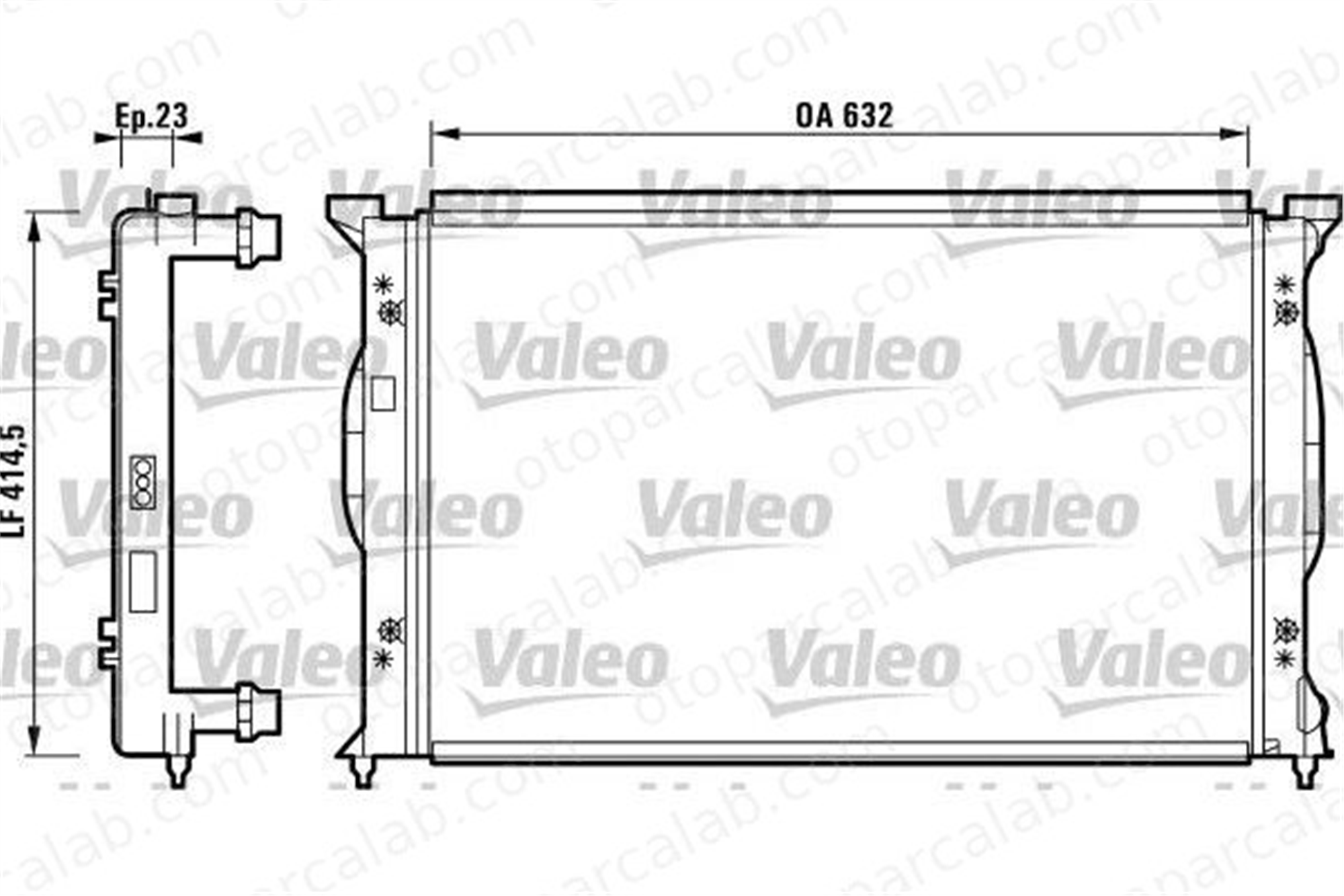 VALEO 732839 Su Radyatörü AUDI A4 B7 A4 B7 Avant 8E0121251 8E0121251P