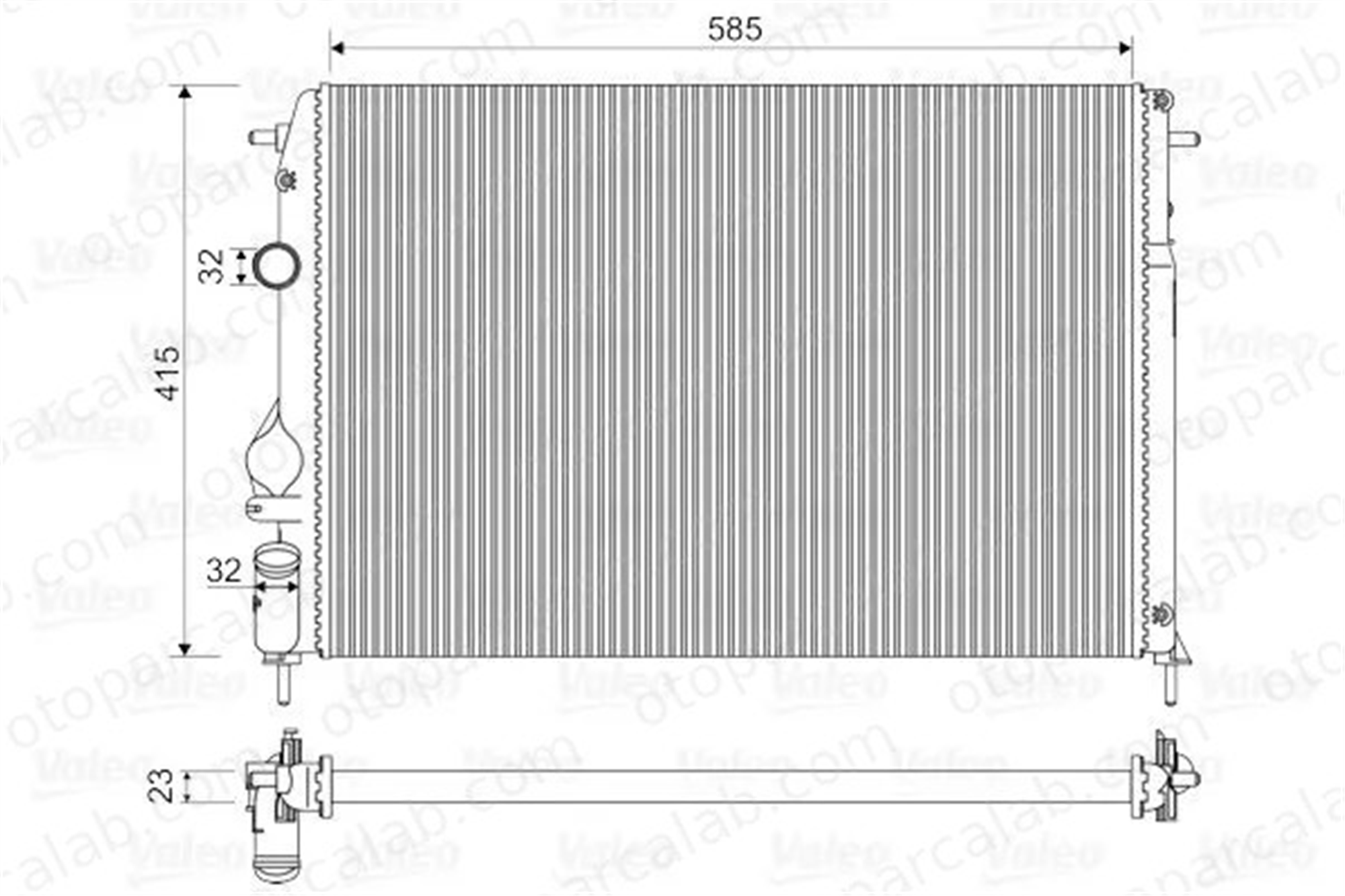 VALEO 732866 Su Radyatörü RENAULT SCÉNIC I MPV MEGANE I Classic 1300246 8200189288