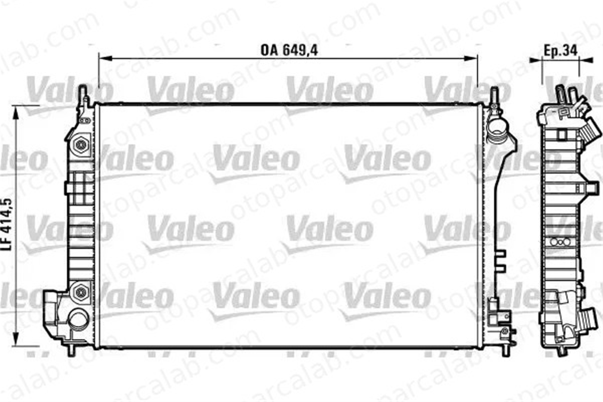 VALEO 732878 Su Radyatörü OPEL VECTRA C VECTRA C GTS 1300340 51770411