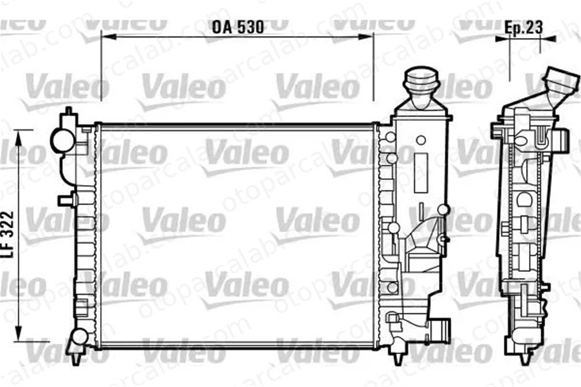 VALEO 732882 Su Radyatörü PEUGEOT 106 I 106 II 1301C7 1301C9