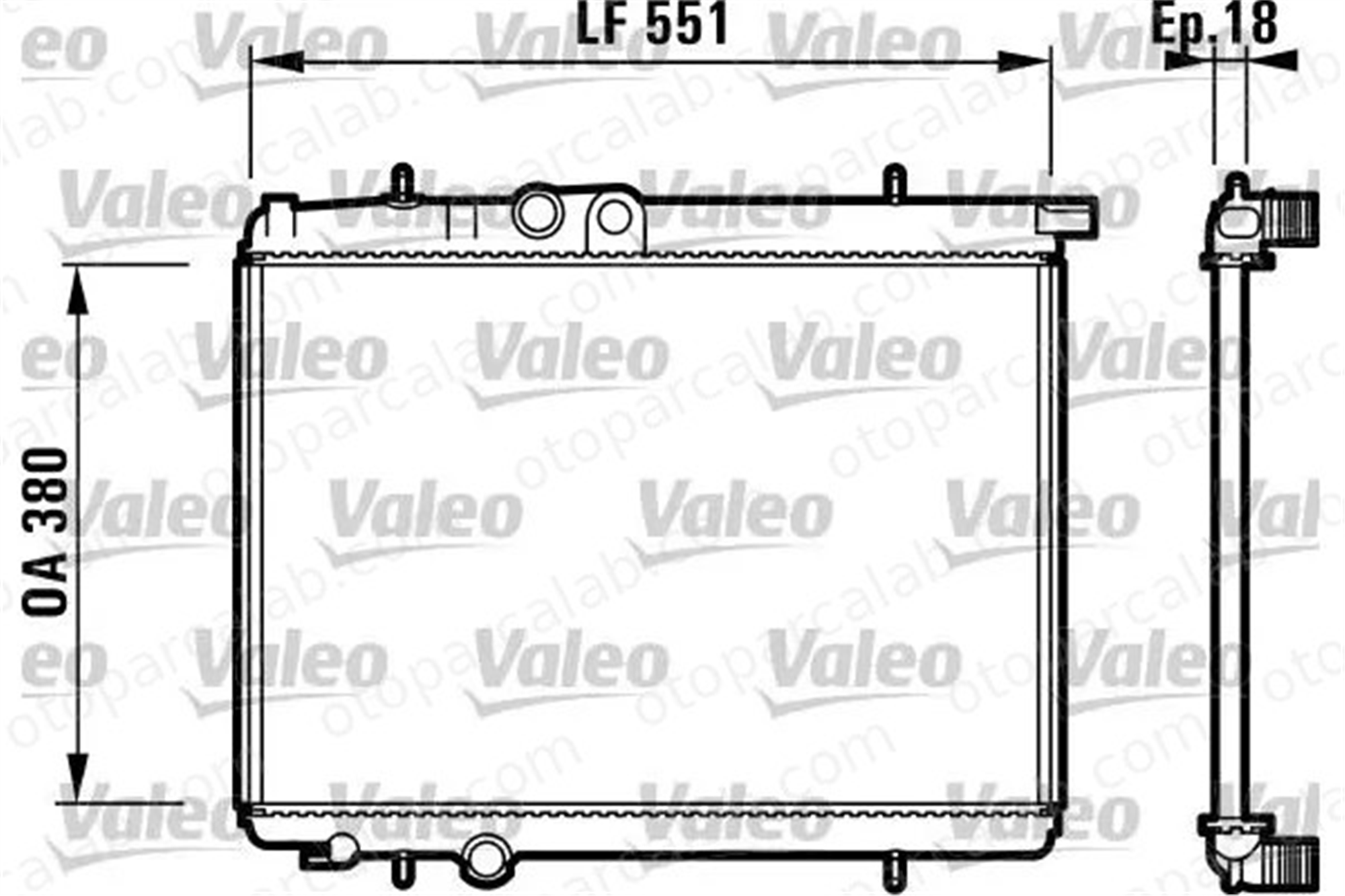VALEO 732886 Su Radyatörü PEUGEOT 206 Hatchback 206 SW 19010RSXG01 1330F8
