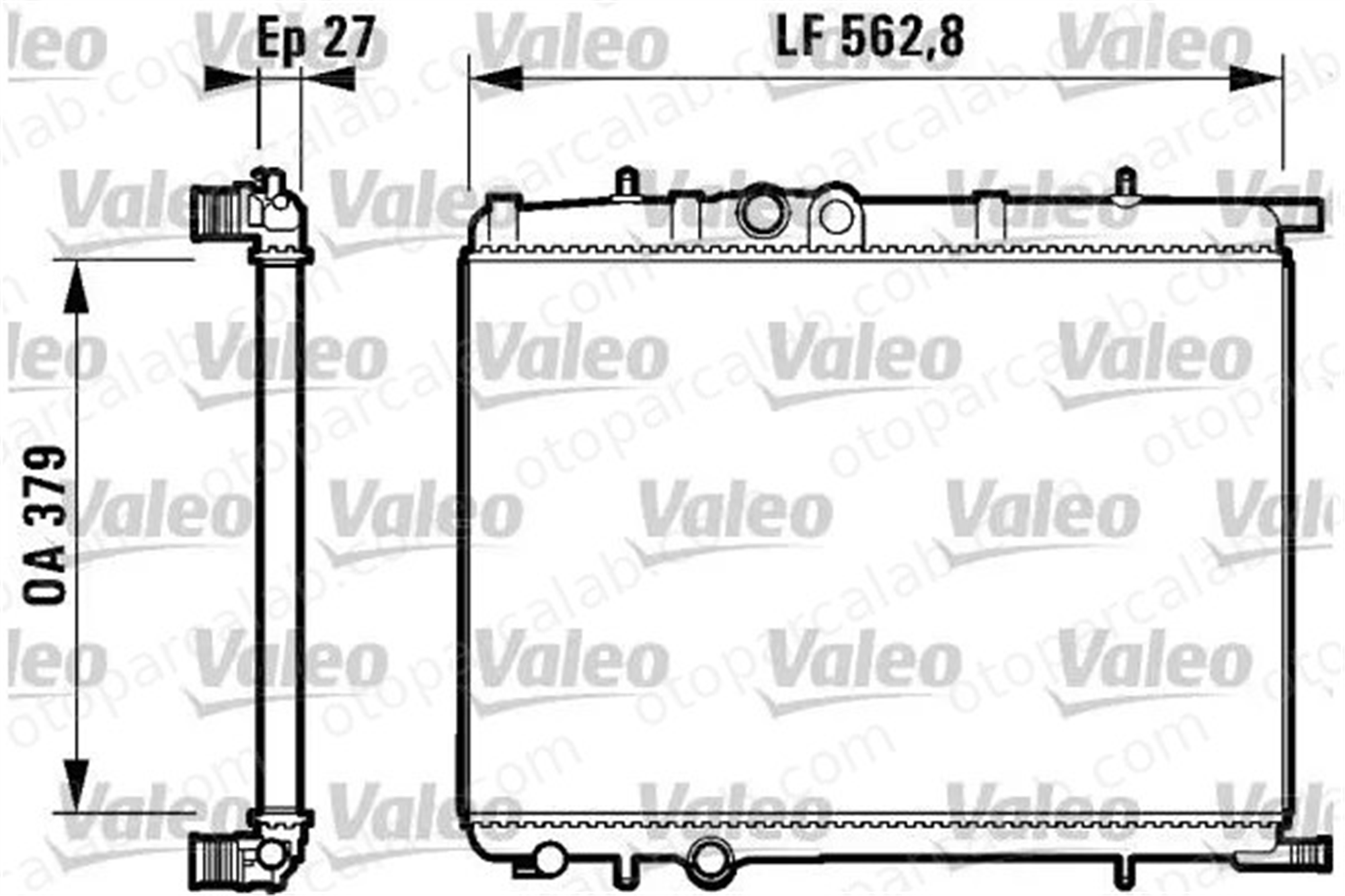 VALEO 732909 Su Radyatörü CITROËN XSARA PICASSO C4 I 133069 133074