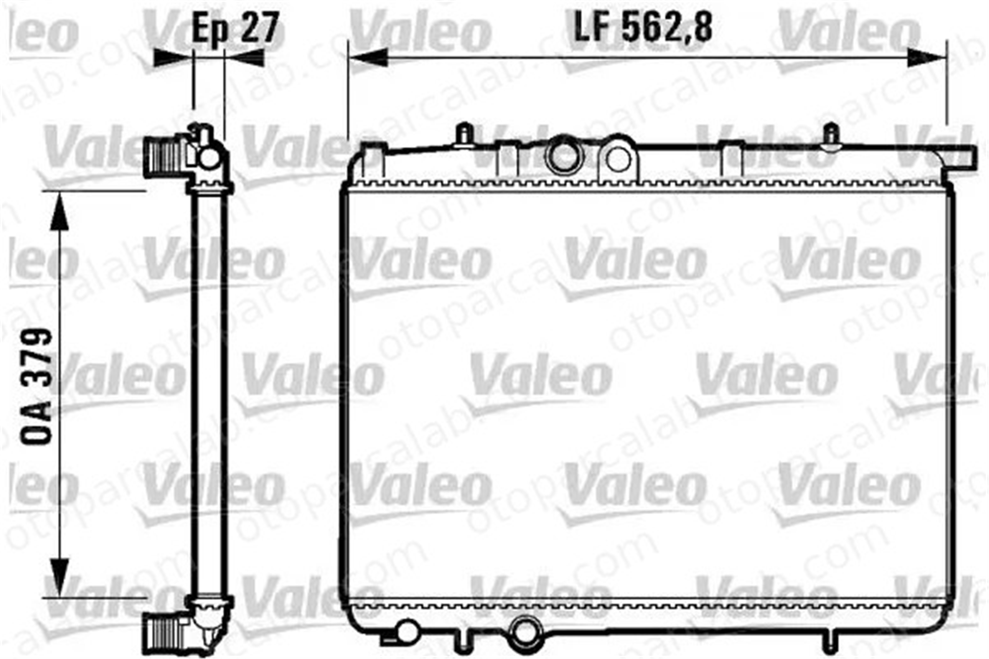 VALEO 732910 Su Radyatörü PEUGEOT 206 Hatchback 206 SW 190105PAA01 190105SJ003